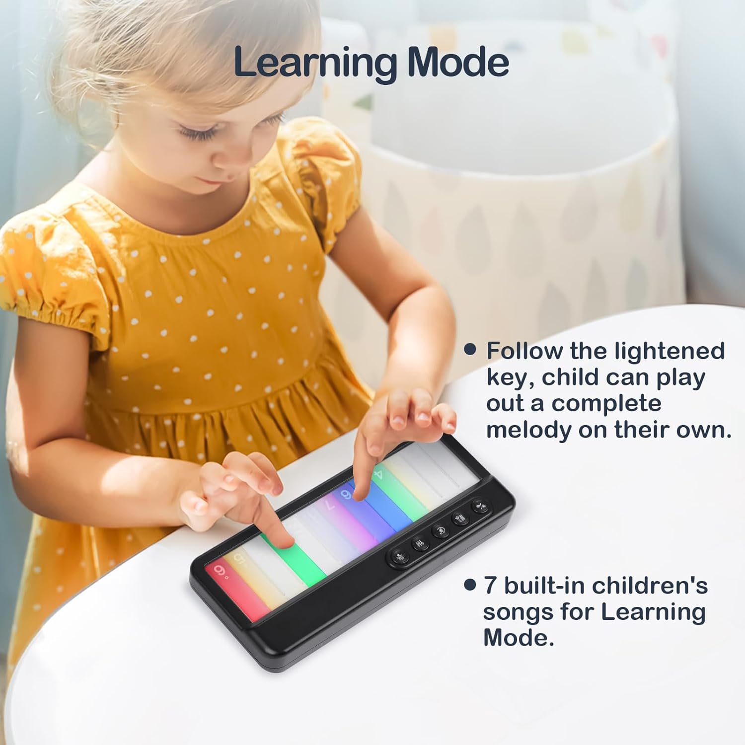 🎹 Kids Mini Piano with Rainbow Lights – Light Up Their Love for Music