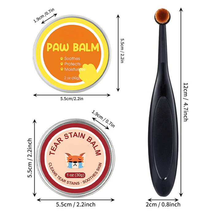 💥LAST DAY SALE 50% OFF❤️Pet Tear Stain Protection Cream & Brush Set