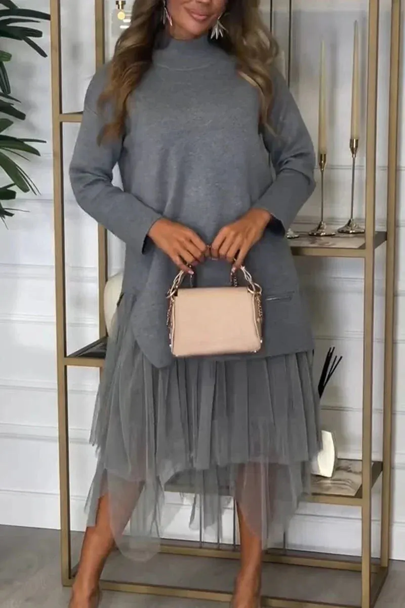 Women's Mesh Patchwork Dress