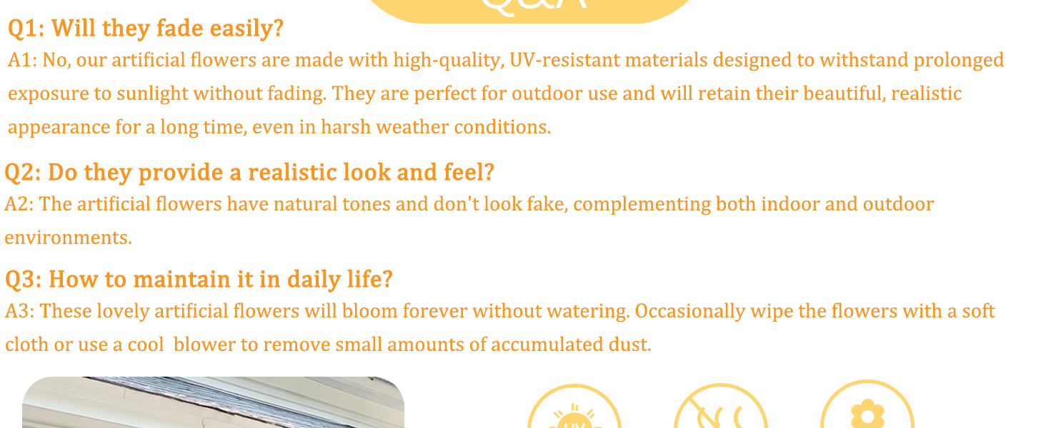 artificial flowers for outdoors