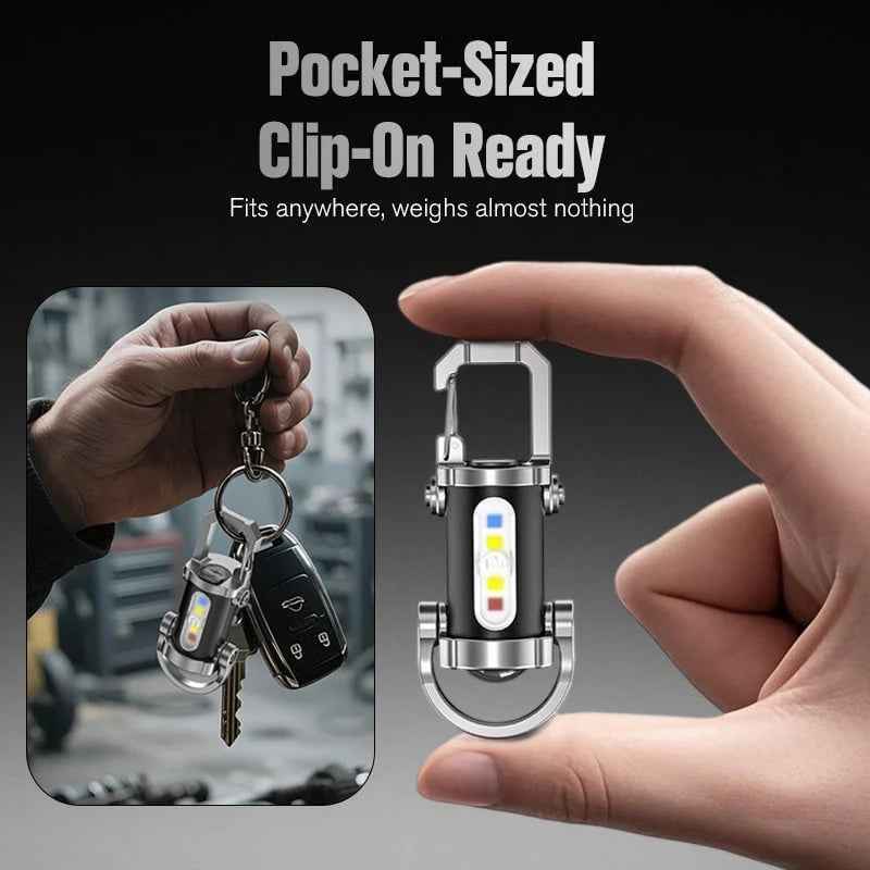 🔋1200LM Super Bright Mini Keychain Flashlight Waterproof