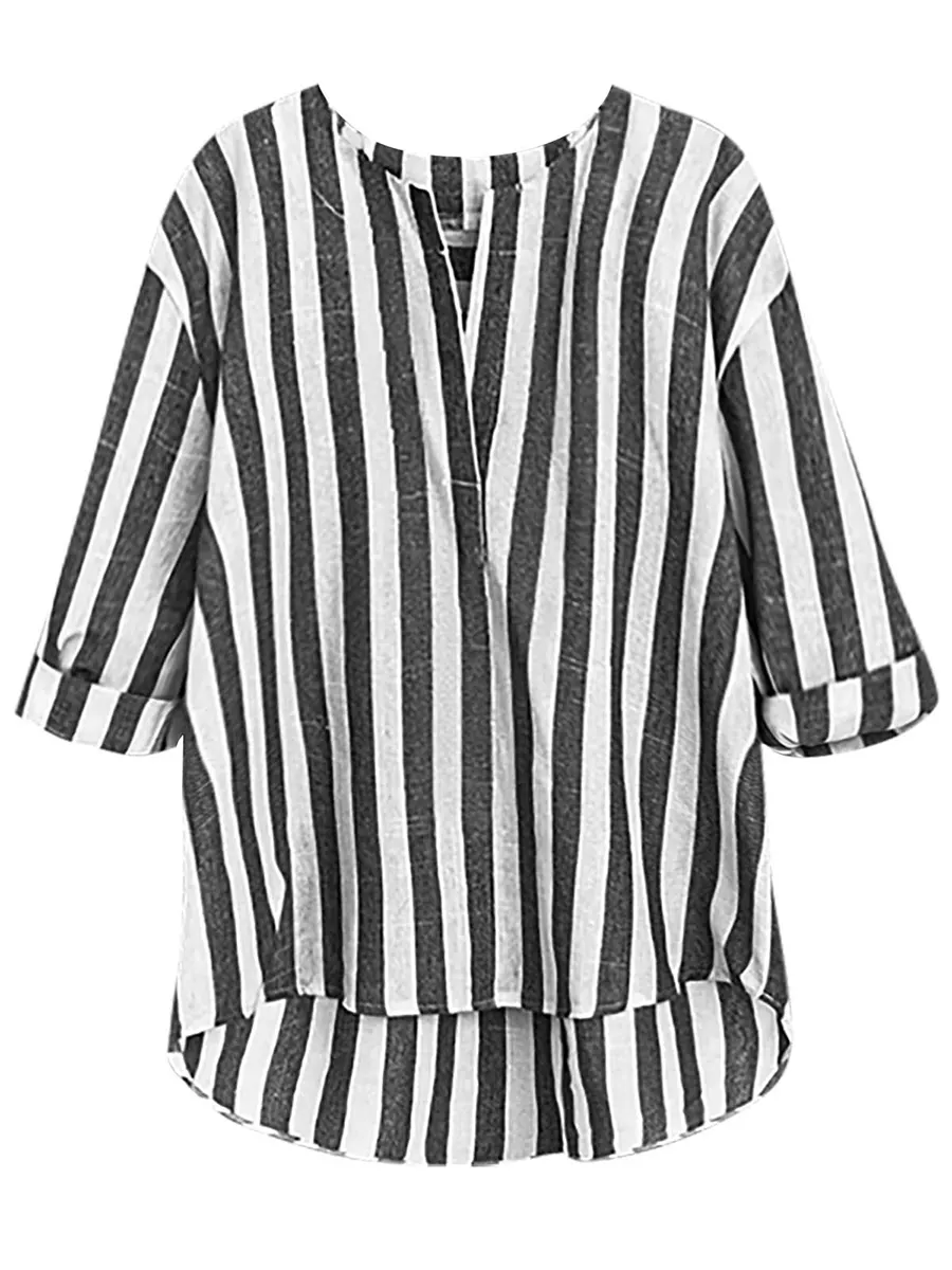 Women's Two-tone Striped Top