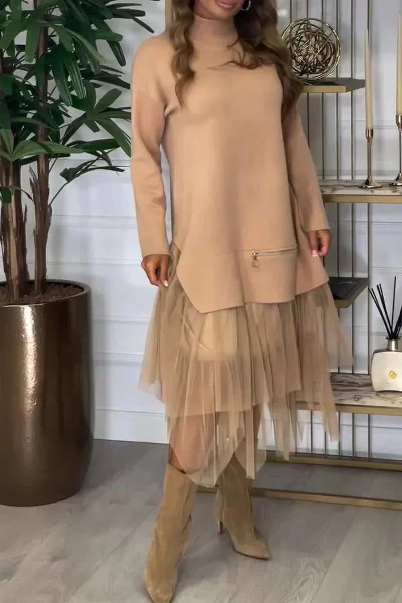 Women's Mesh Patchwork Dress