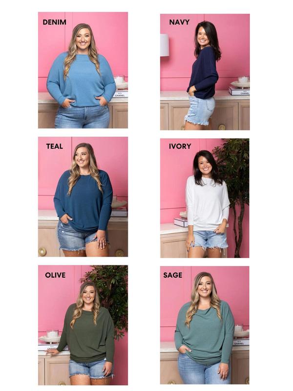 💥LAST DAY SALE 49% OFF💥-👚"Dreamy Knit" Boatneck Dolman Top