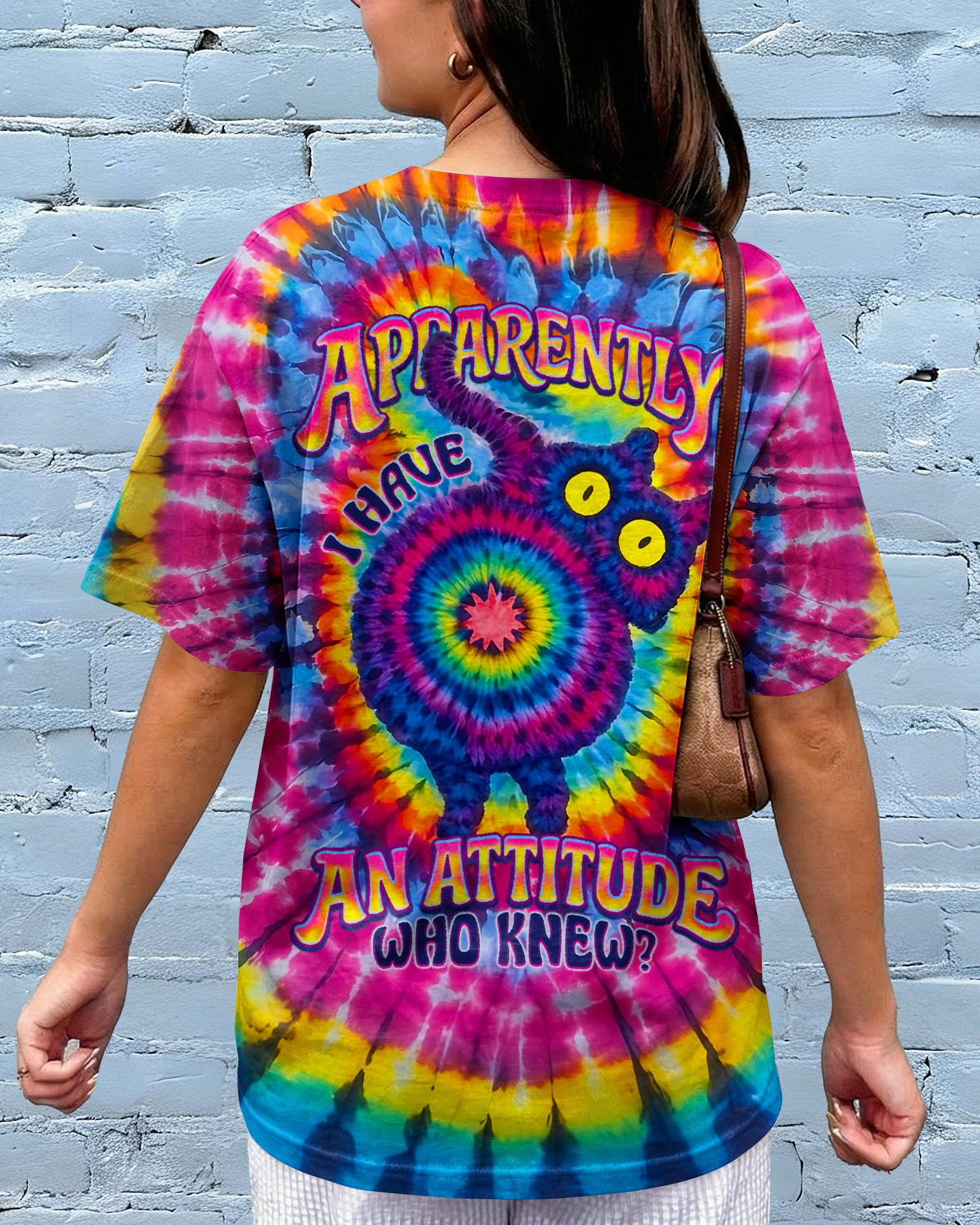 APPARENTLY I HAVE AN ATTITUDE WHO KNEW CAT ALL OVER PRINT - TLNO0403262