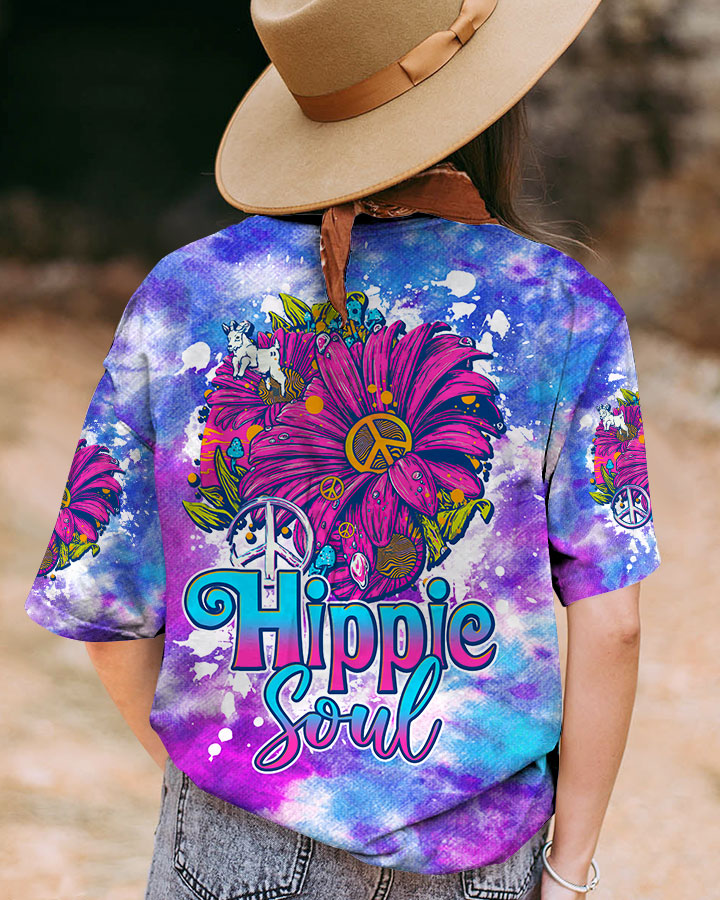 HIPPIE SOUL DAISY ART TIE DYE ALL OVER PRINT - TLTW0807232