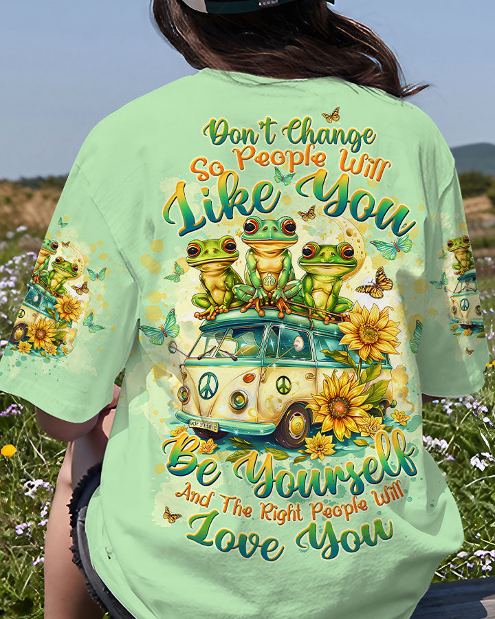 THE RIGHT PEOPLE WILL LOVE YOU FROG ALL OVER PRINT - TLTW1903243