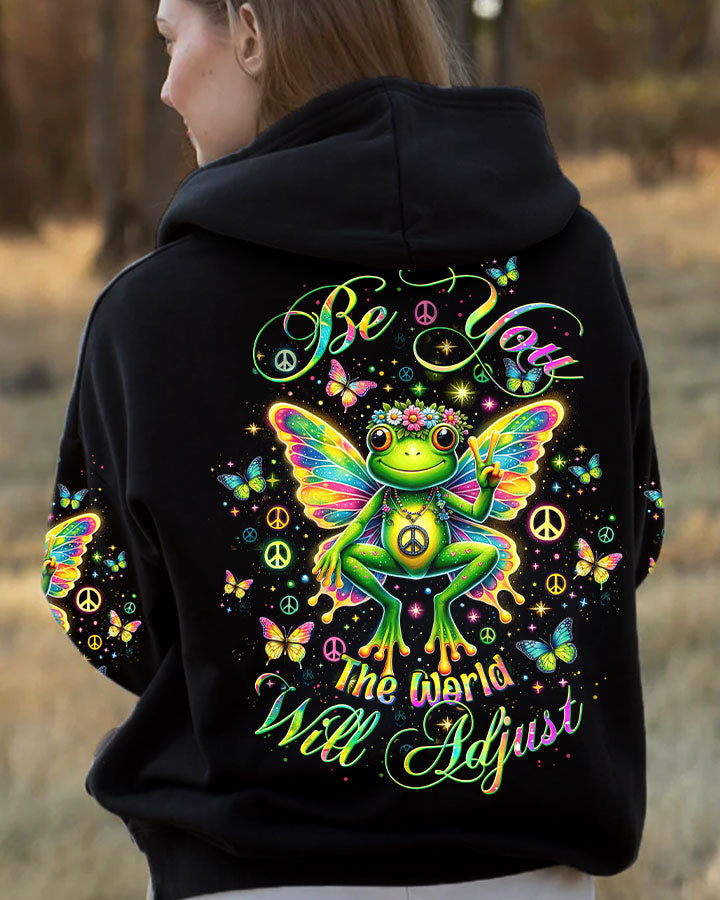 BE YOU THE WORLD WILL ADJUST FROG WINGS ALL OVER PRINT - TLTW0412232