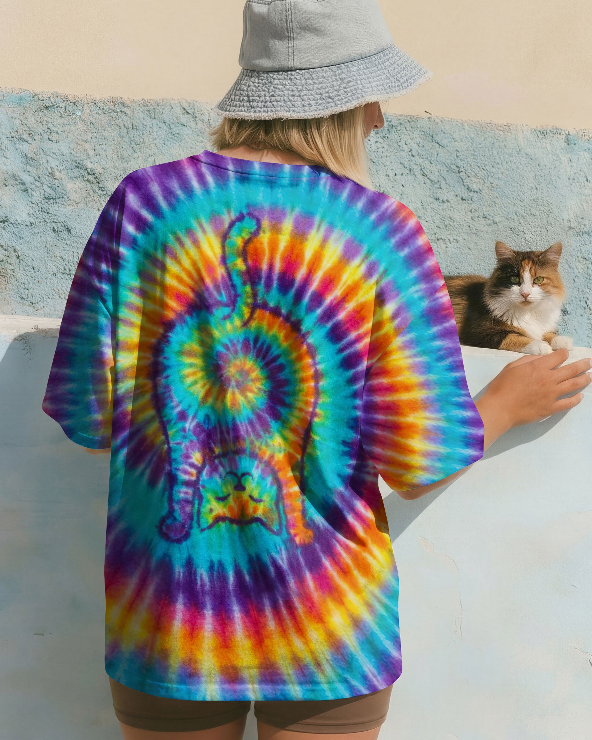 FUNNY CAT SWIRL ALL OVER PRINT - TLTW1701262