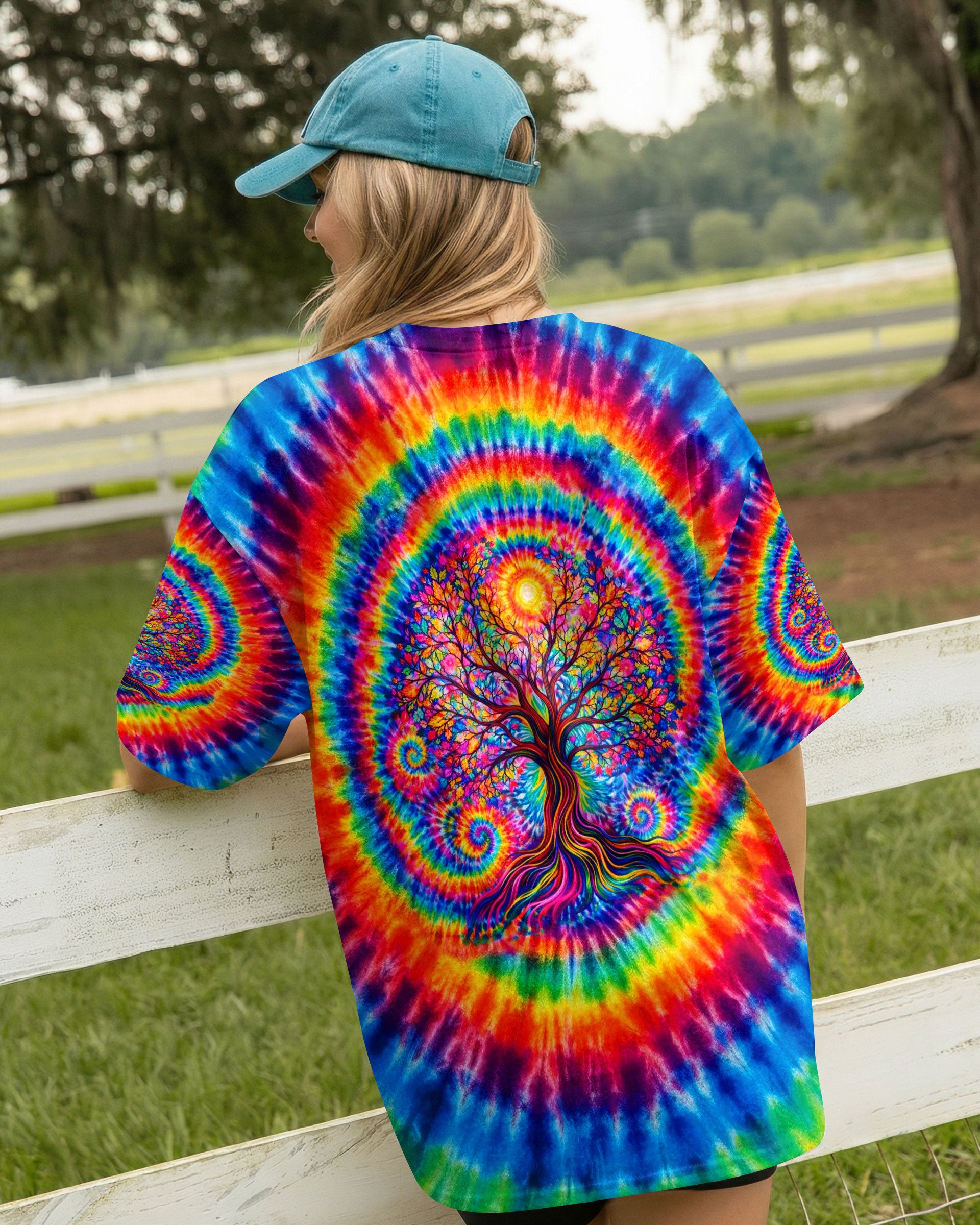 TREE LIFE COLORFUL SWIRL ALL OVER PRINT - TLTW2602262