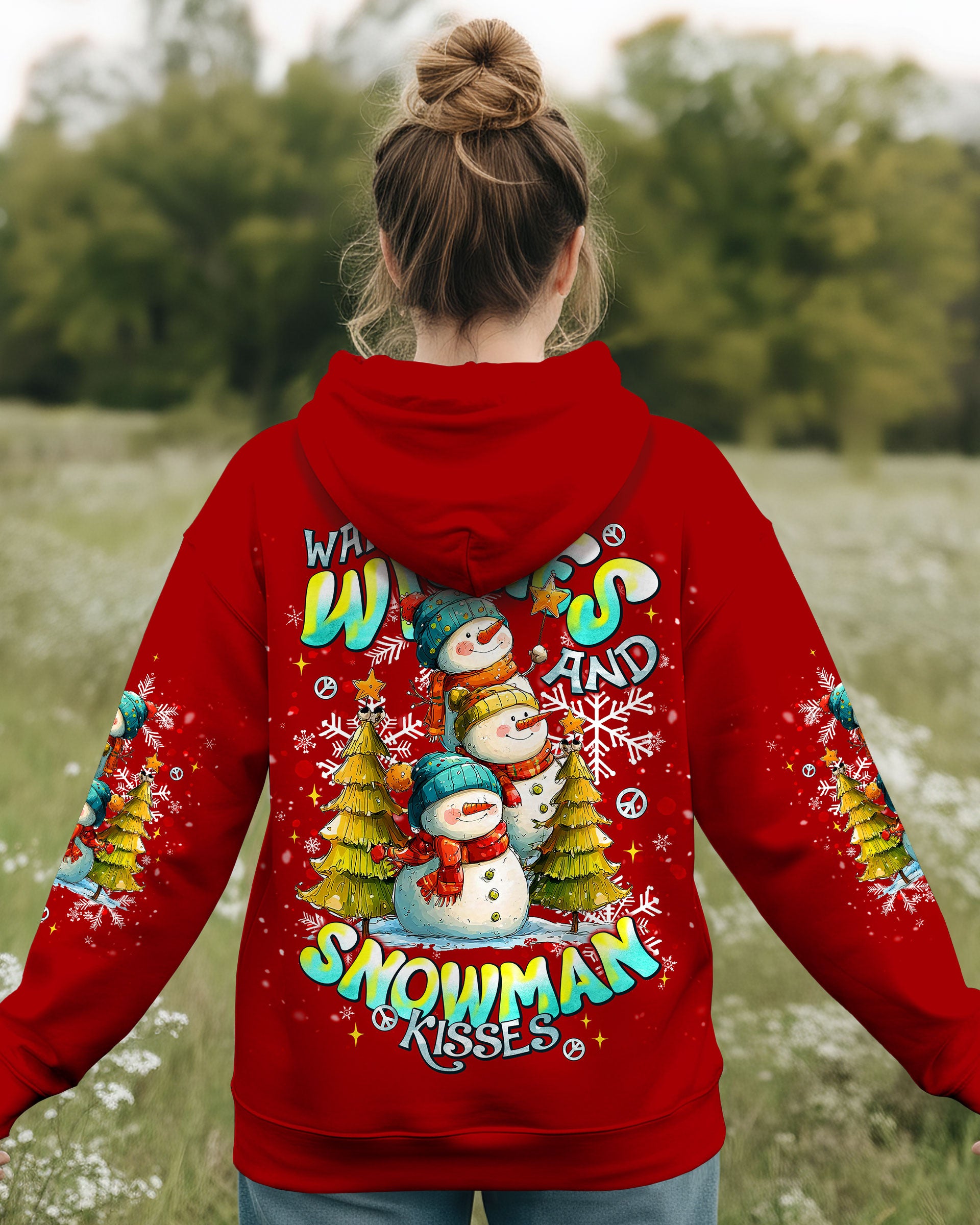 WARM WISHES AND SNOWMAN KISSES CHRISTMAS ALL OVER PRINT - TLNT0311252