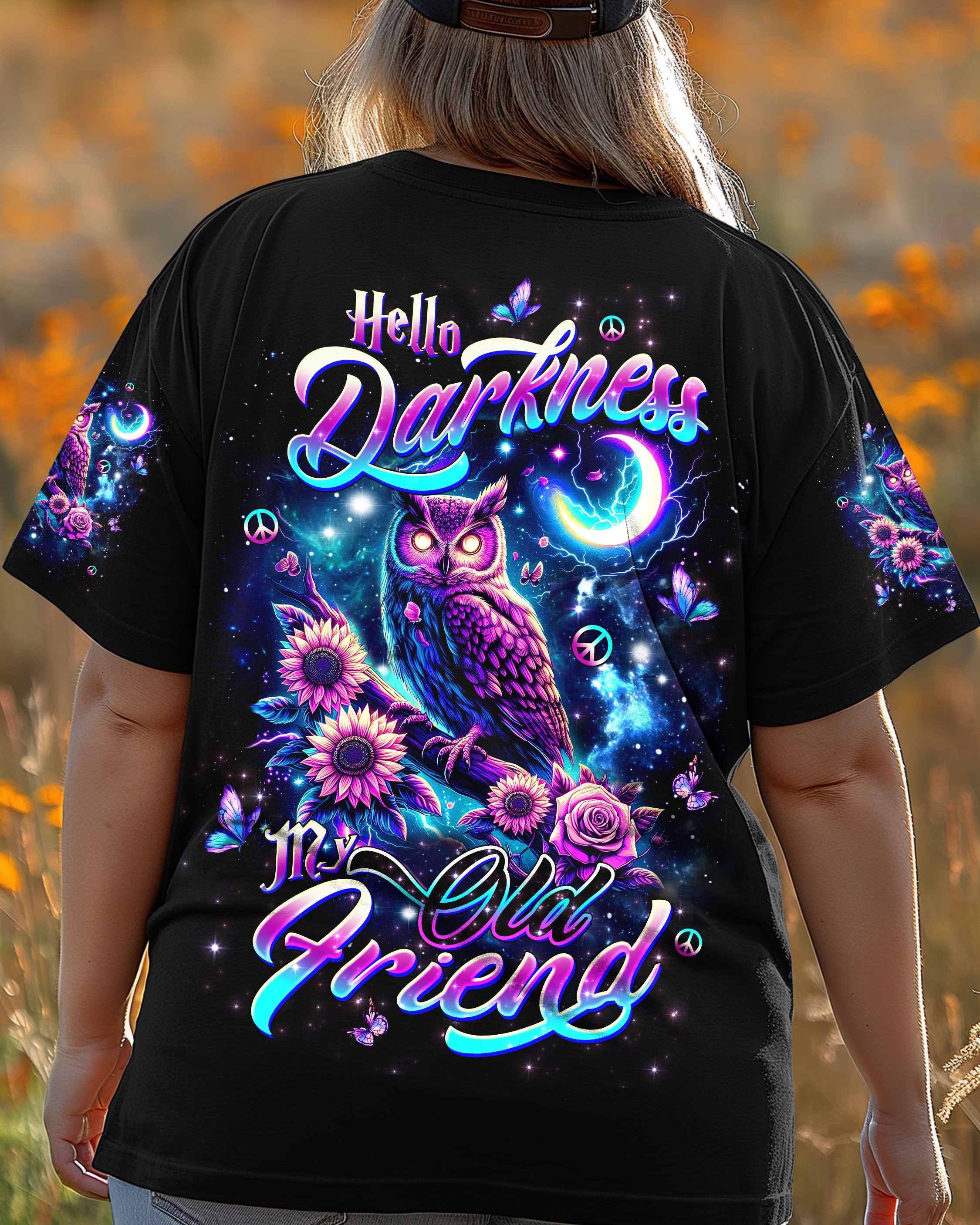 HELLO DARKNESS MY OLD FRIEND OWL ALL OVER PRINT - TLTW2009251