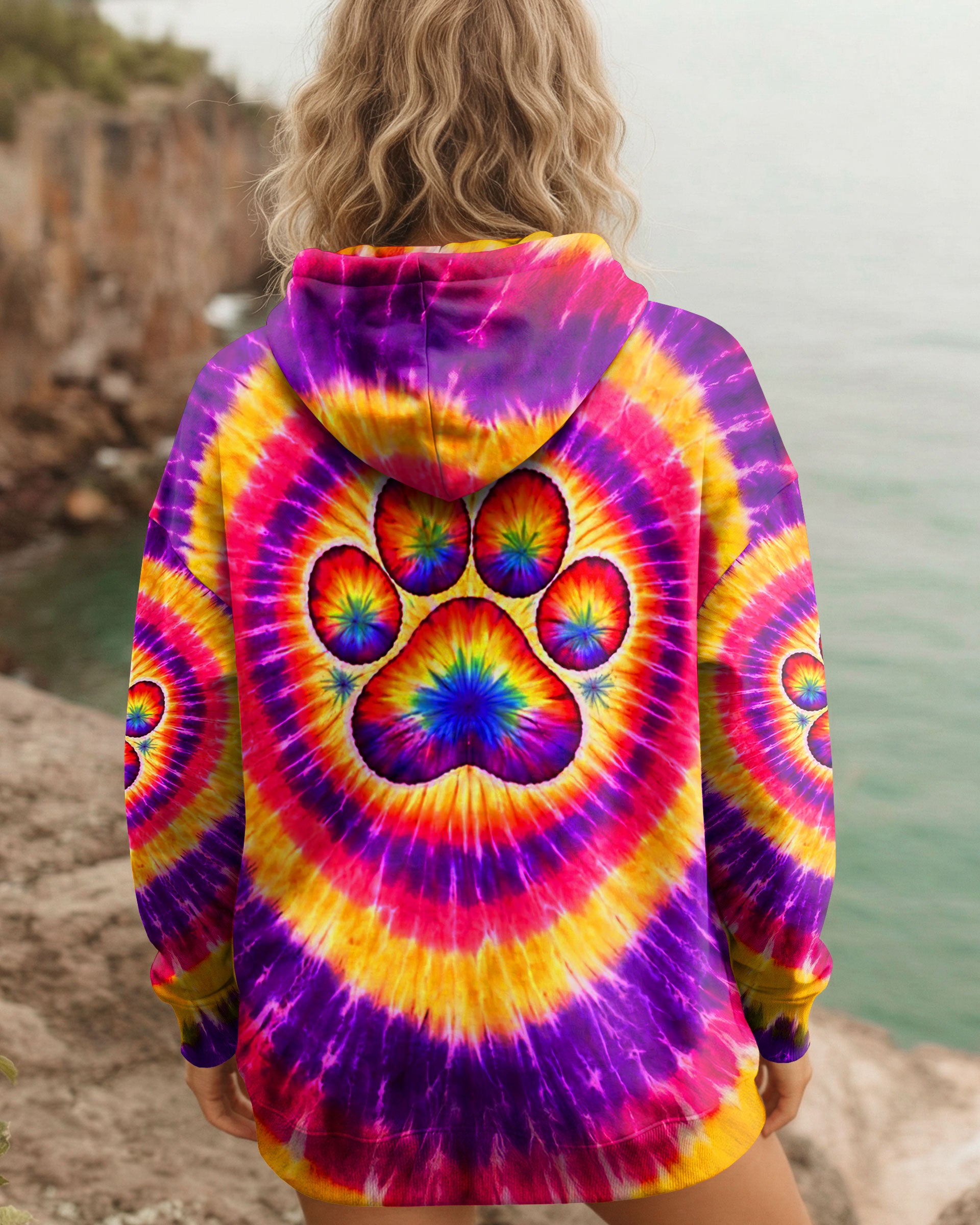 DOG MAMA PAW PRINT SWIRL ALL OVER PRINT - TLNT2702261