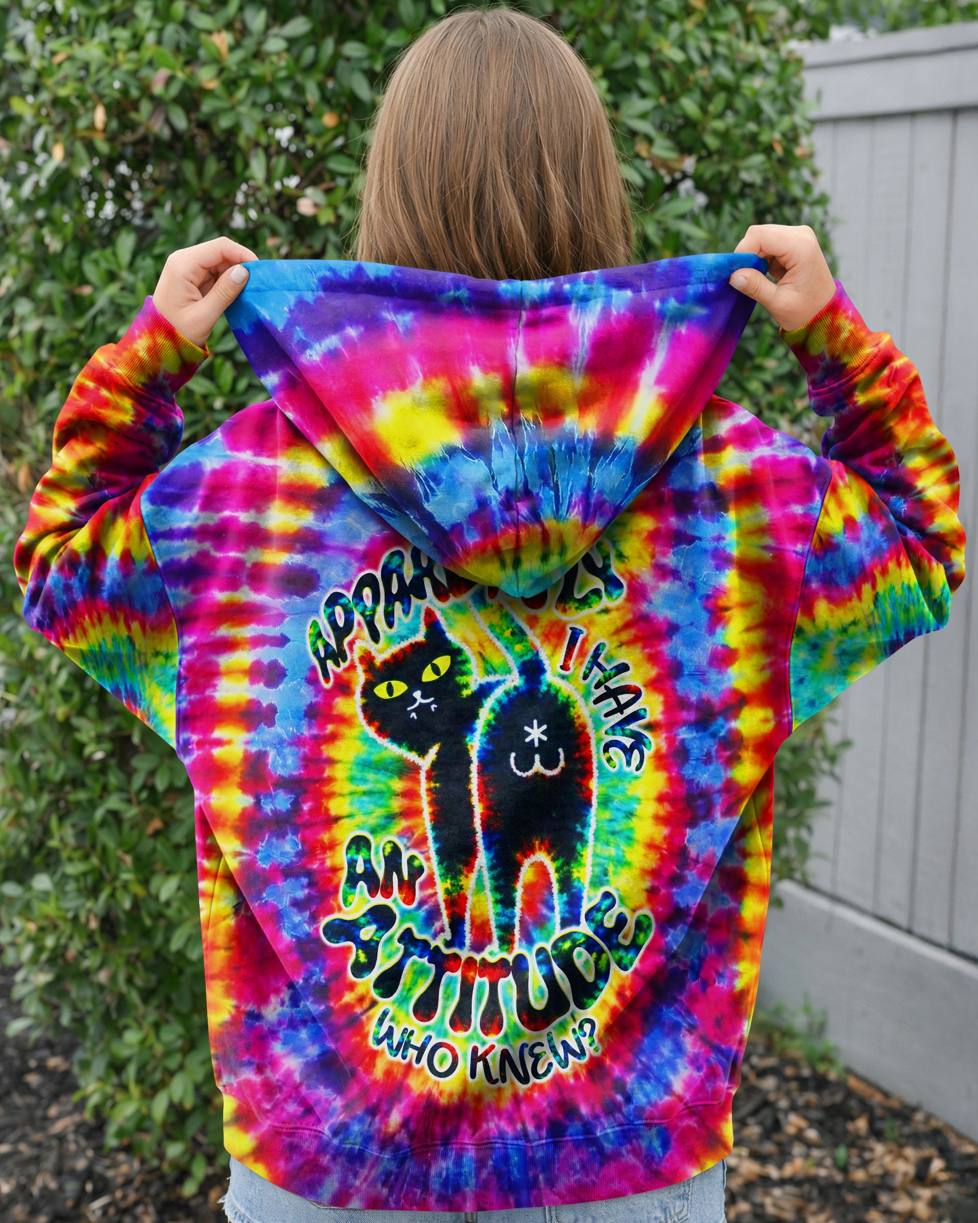 APPARENTLY I HAVE AN ATTITUDE WHO KNEW CAT SWIRL ALL OVER PRINT - TLNT2503263