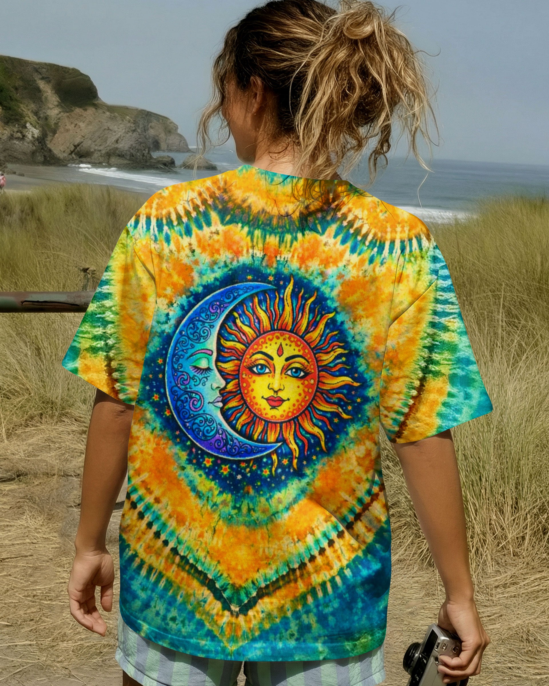 HIPPIE SUN & MOON  SWIRL ALL OVER PRINT - TLTW0203262