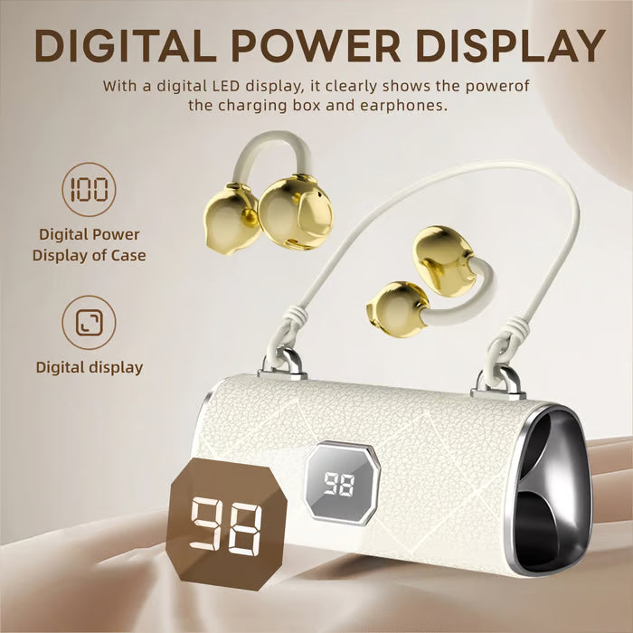 💖 Jewelry worn on your ears! Butterfly clip-on Bluetooth earphones, painless to wear, Bluetooth 6.0, IPX5 waterproof.
