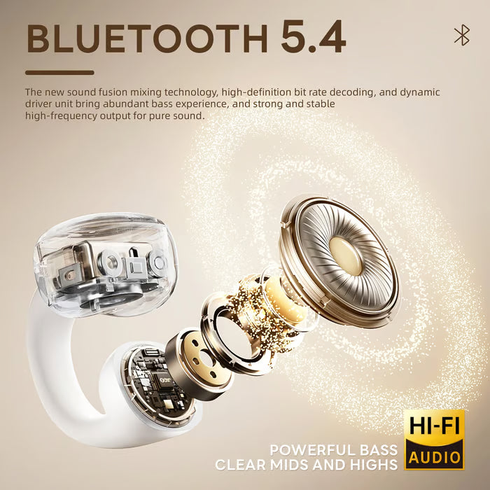 💖 Jewelry worn on your ears! Butterfly clip-on Bluetooth earphones, painless to wear, Bluetooth 6.0, IPX5 waterproof.
