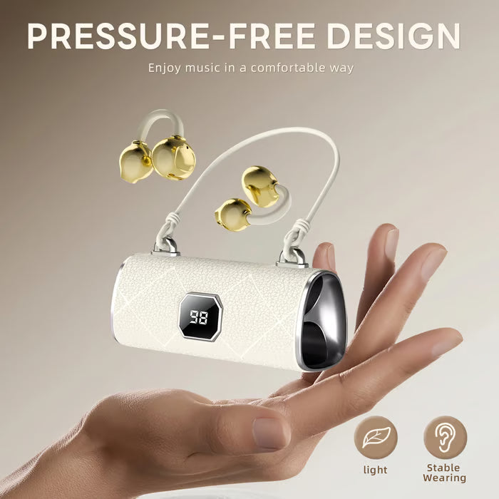 💖 Jewelry worn on your ears! Butterfly clip-on Bluetooth earphones, painless to wear, Bluetooth 6.0, IPX5 waterproof.