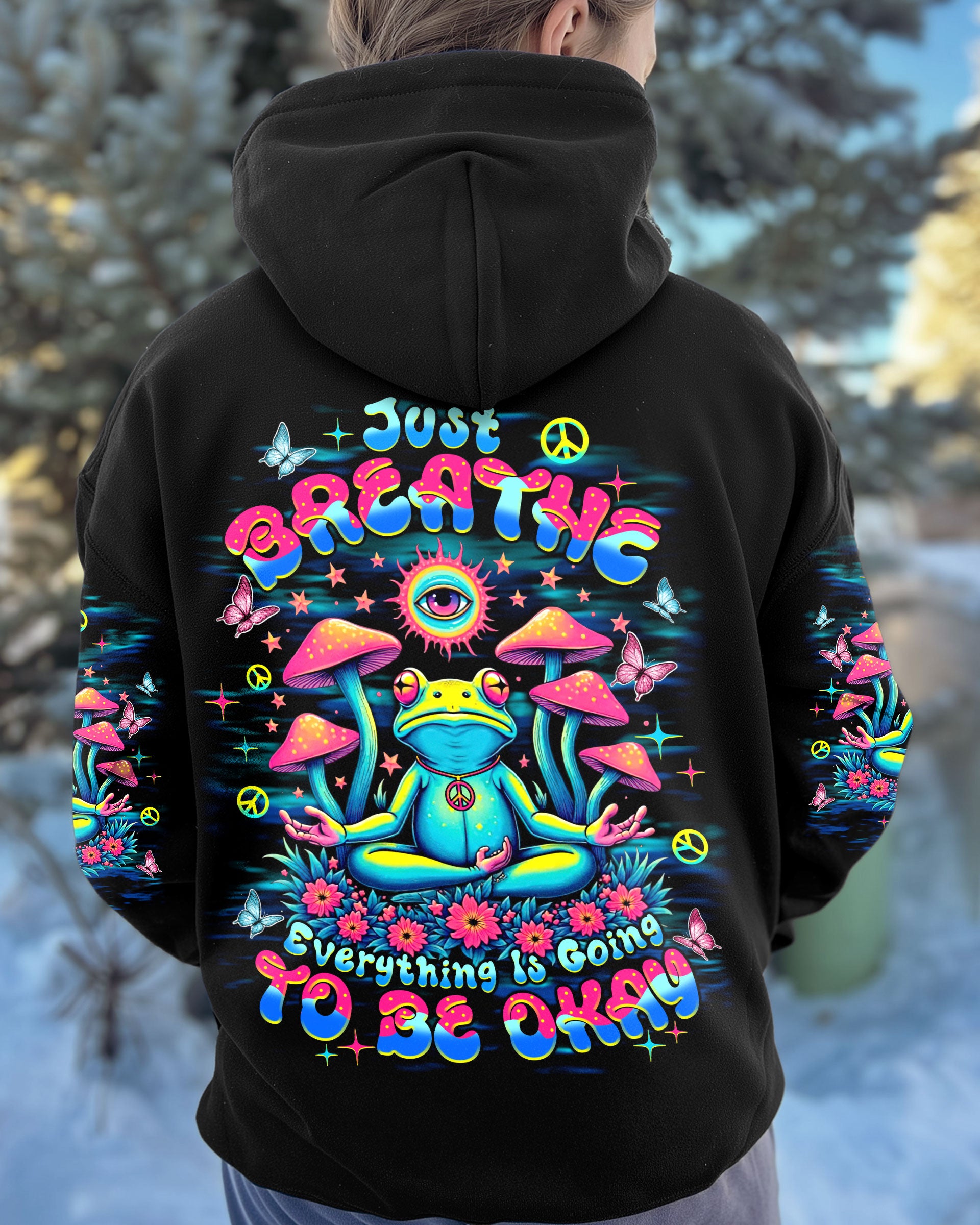 JUST BREATHE FROG ALL OVER PRINT - TLNT0210253