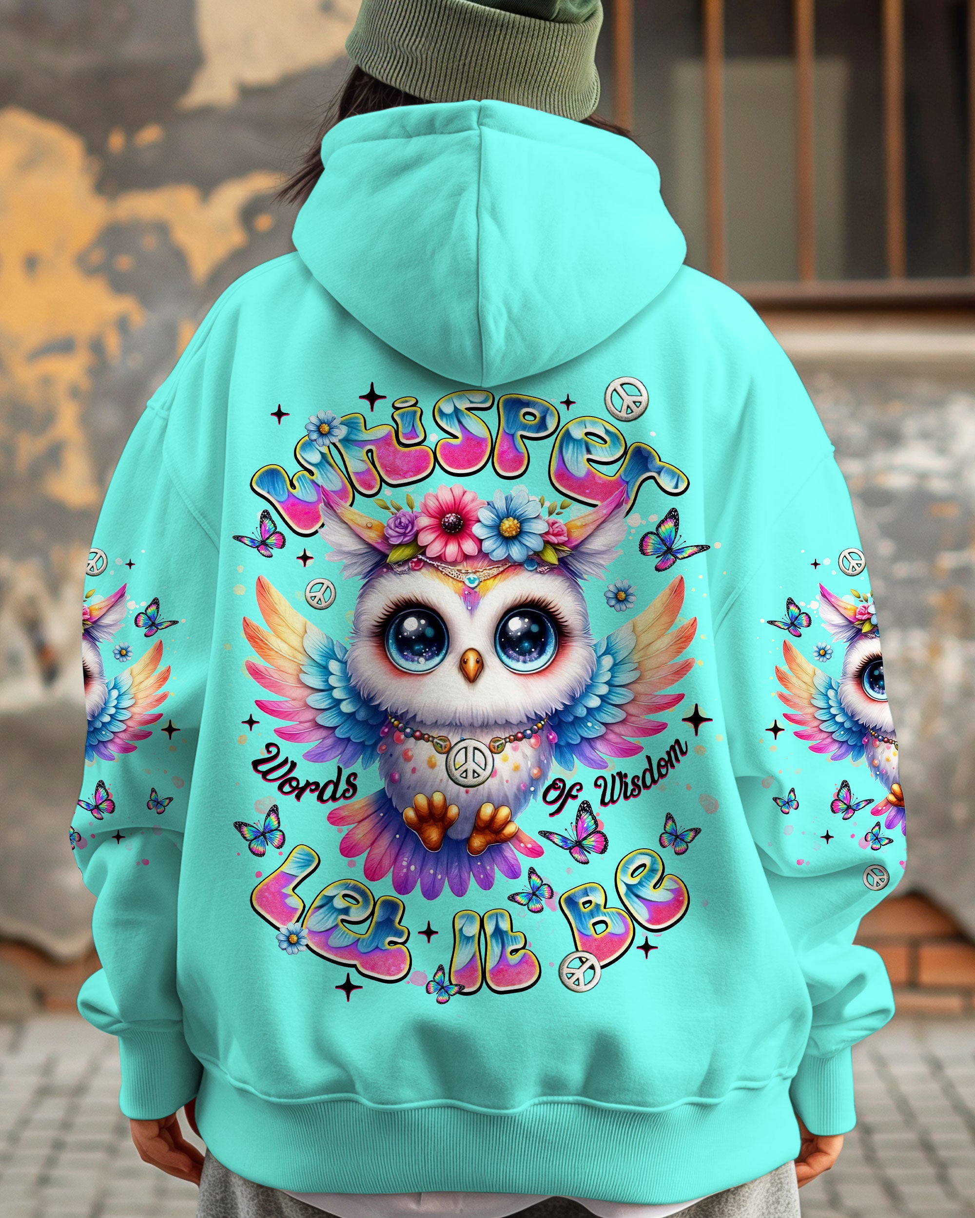 WHISPER WORDS OF WISDOM LET IT BE OWL ALL OVER PRINT  - TLNT1508253