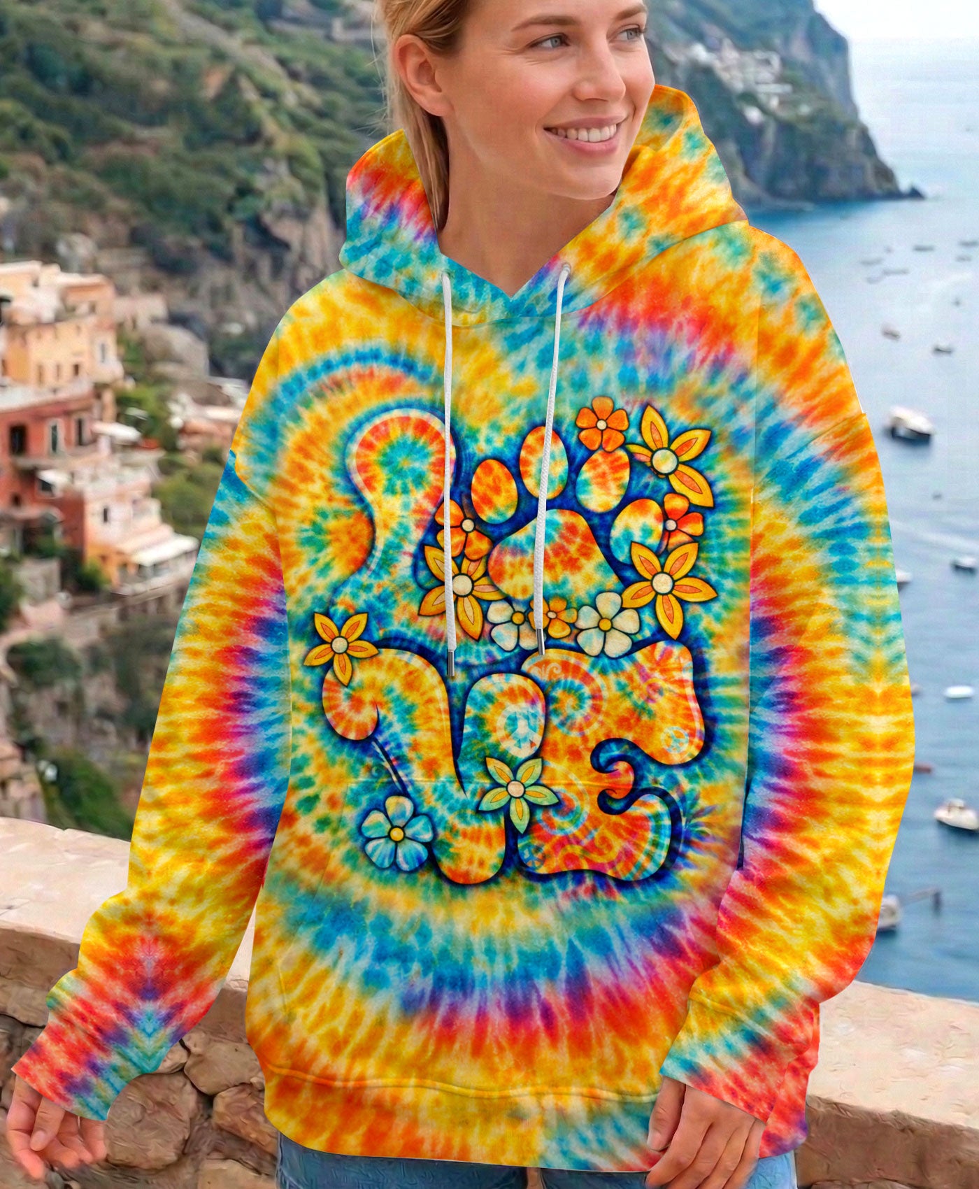 LOVE PAW PRINT SWIRL ALL OVER PRINT - TLHN2503252