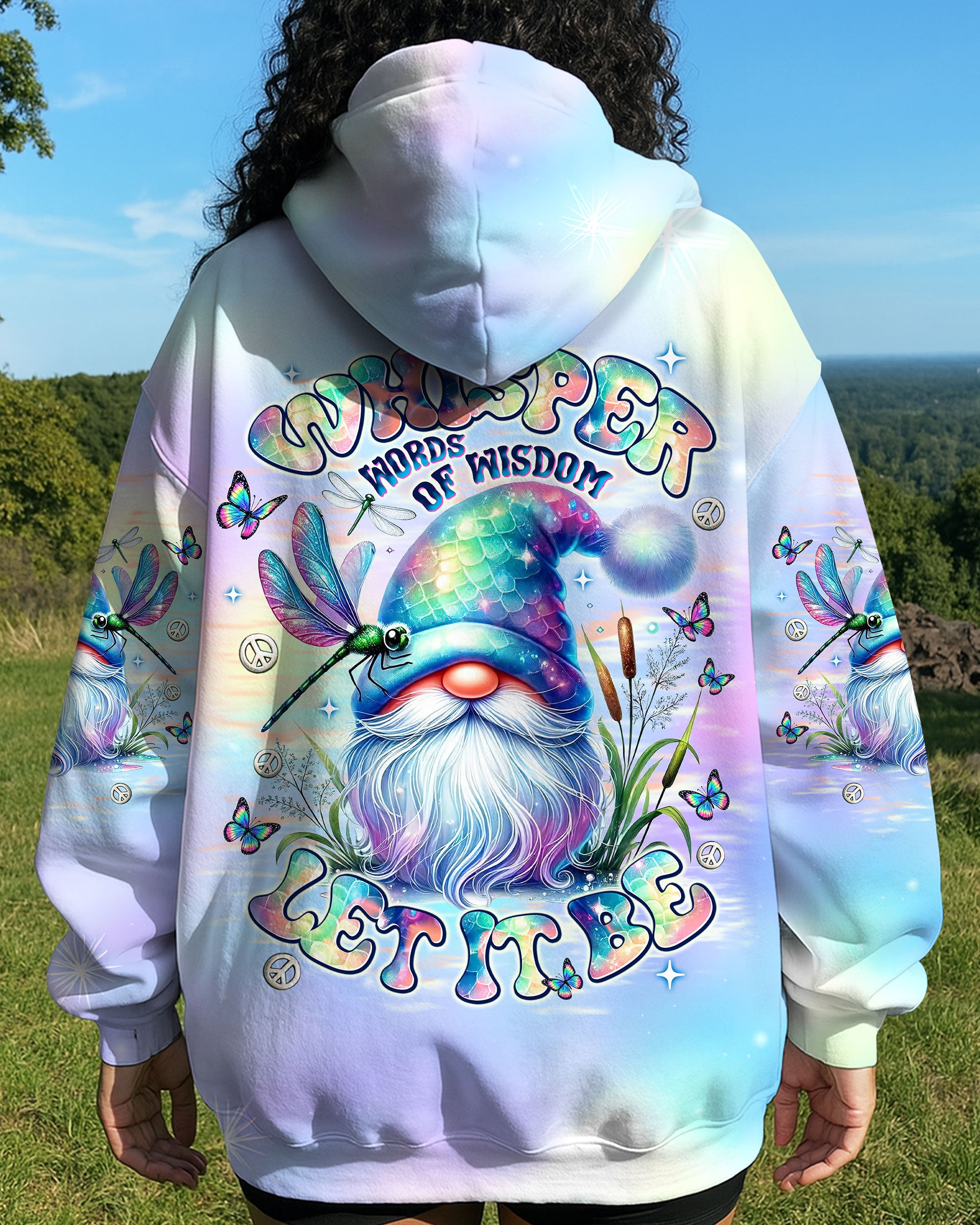 WHISPER WORDS OF WISDOM LET IT BE GNOME ALL OVER PRINT  - TLNT1808252