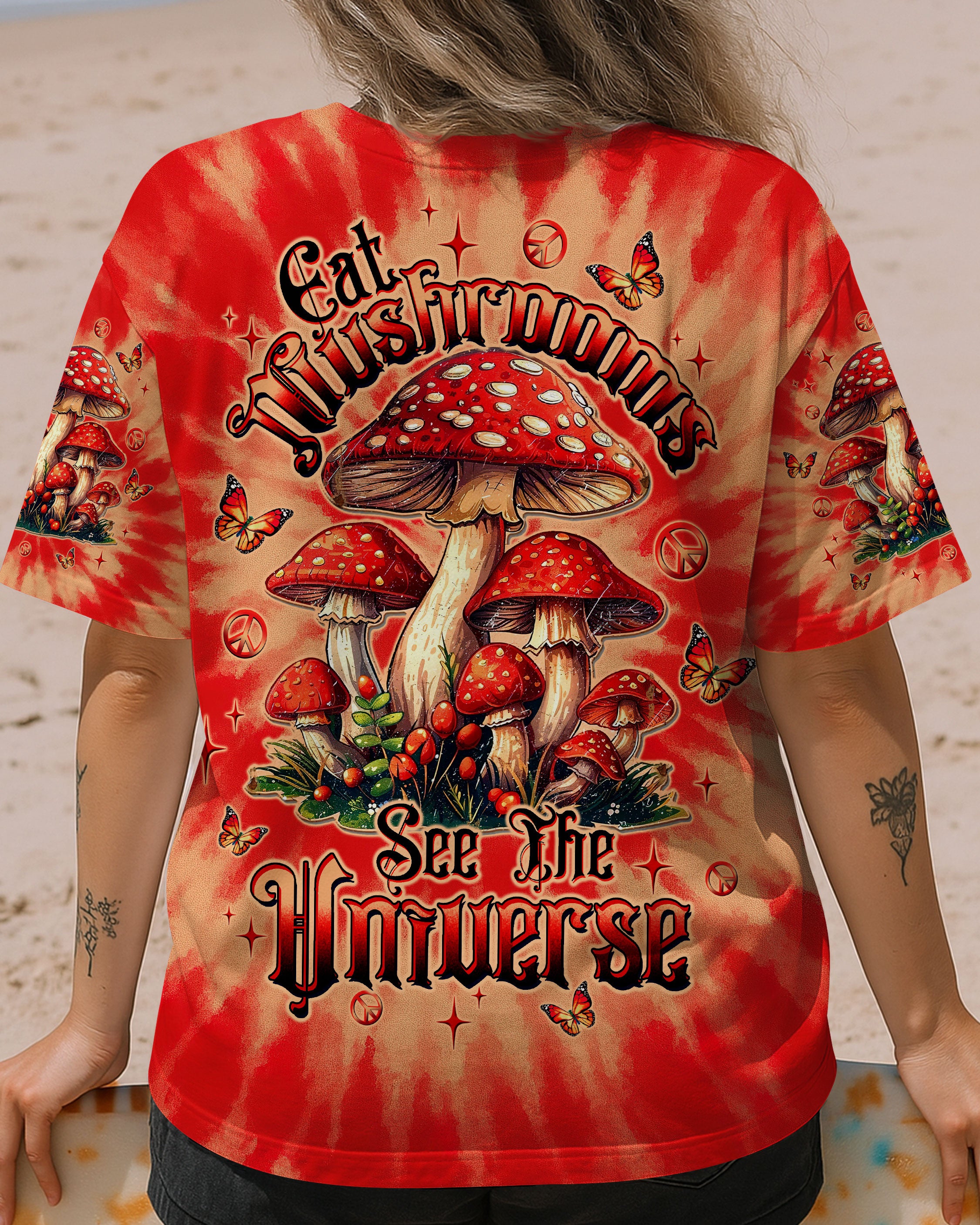 EAT MUSHROOMS SEE THE UNIVERSE TIE DYE ALL OVER PRINT - TLTW0710251