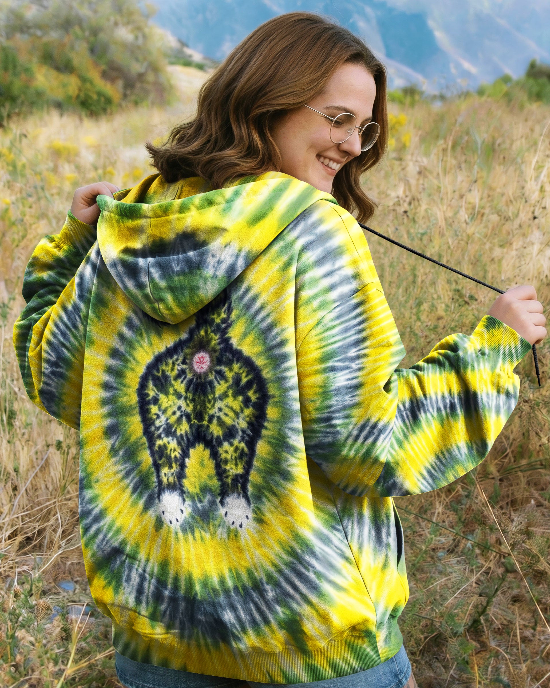 FUNNY CAT  SWIRL  ALL OVER PRINT - TLNT2003261