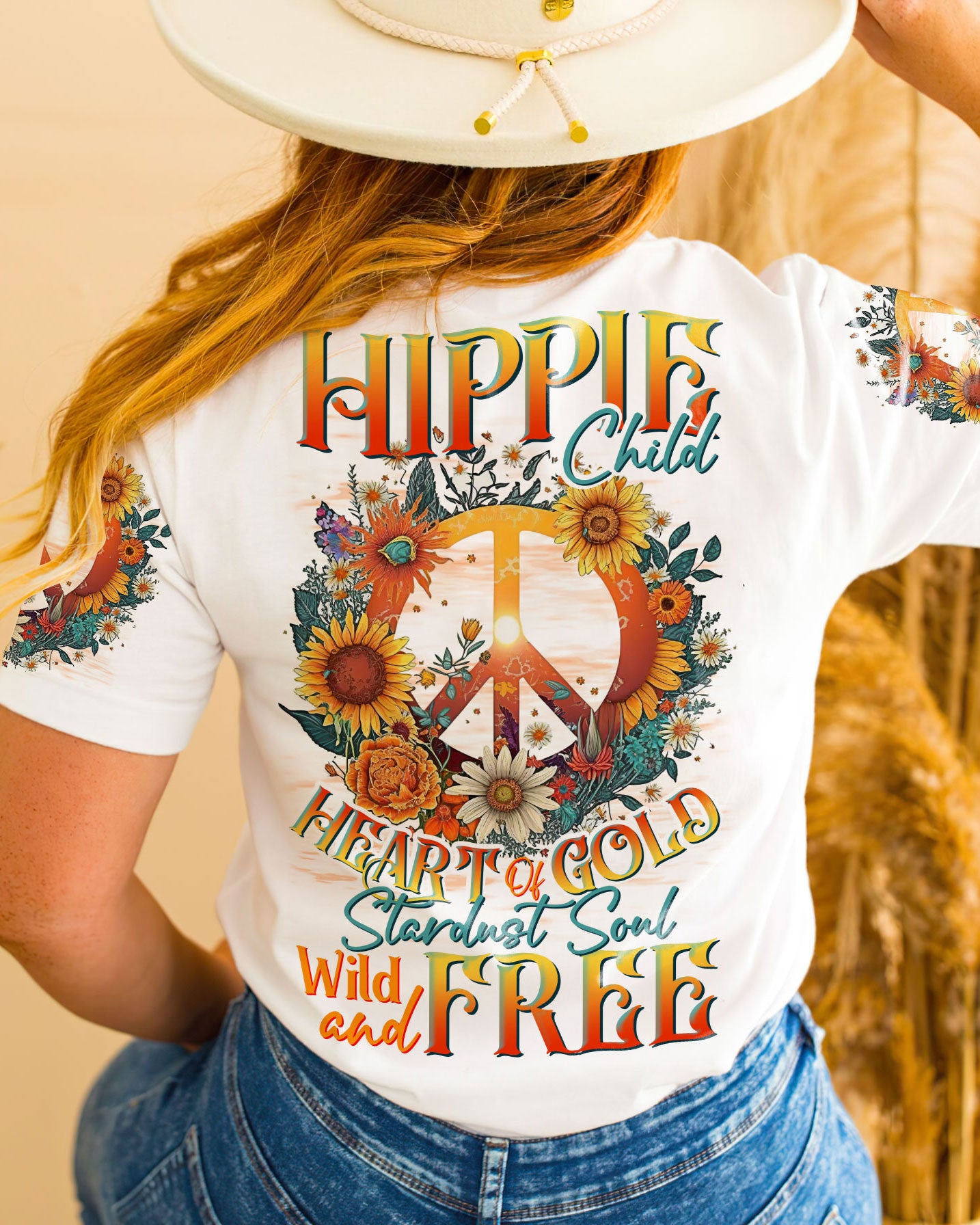 HIPPIE CHILD HEART OF GOLD ALL OVER PRINT - TLTR0805232