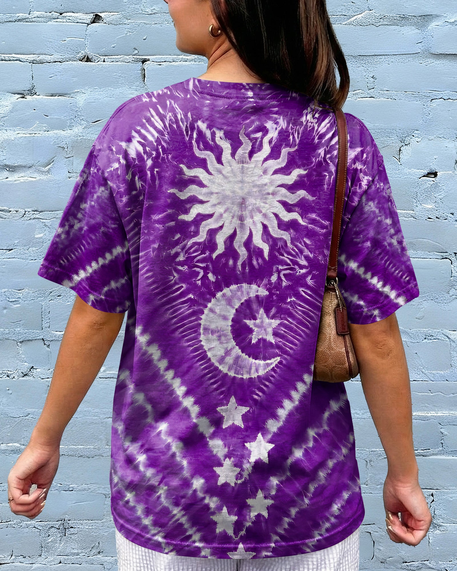 SUN MOON AND STARS PURPLE ALL OVER PRINT - TYQY1504261
