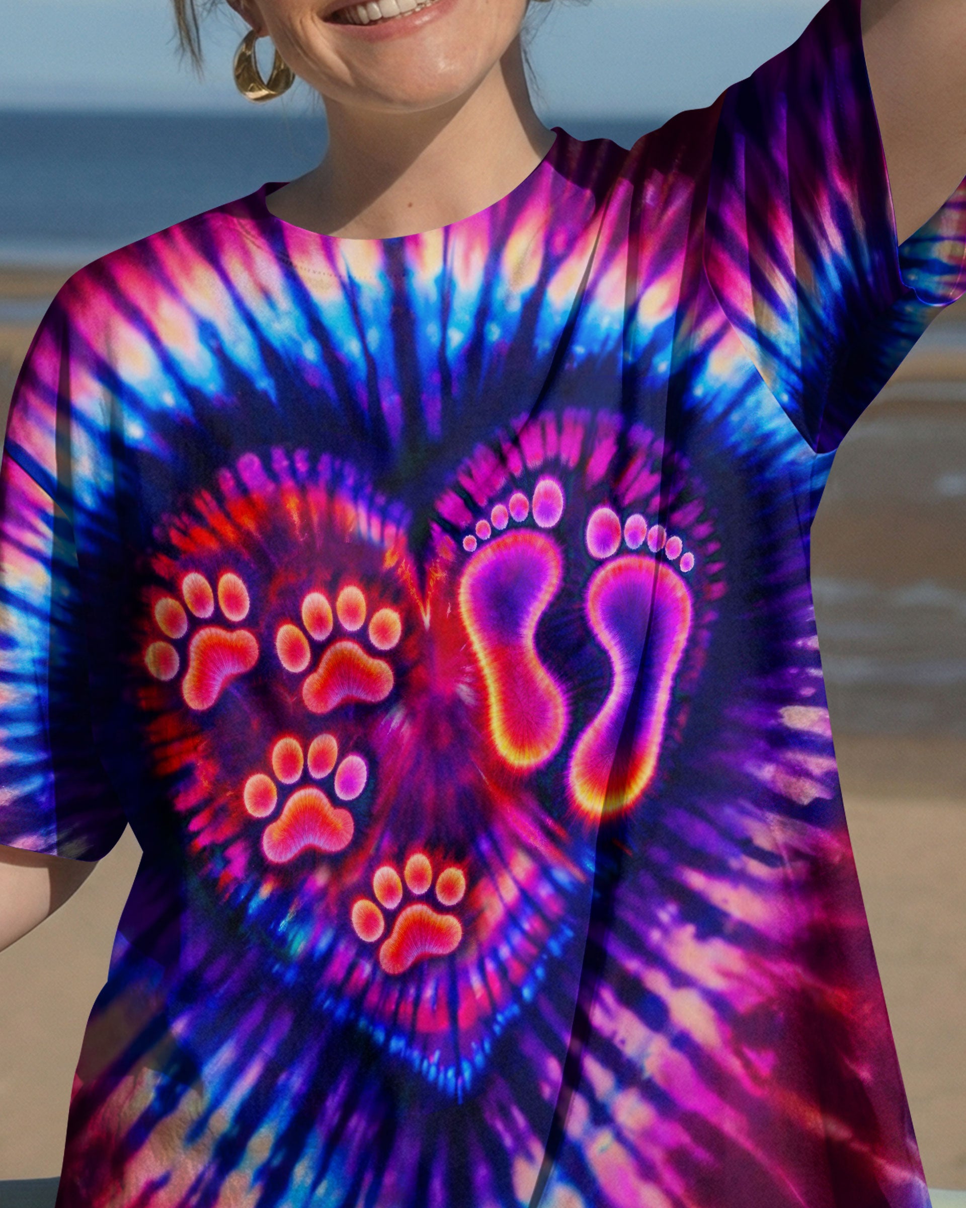 NEVER WALK ALONE PAW PRINT SWIRL ALL OVER PRINT - TLTW1103261