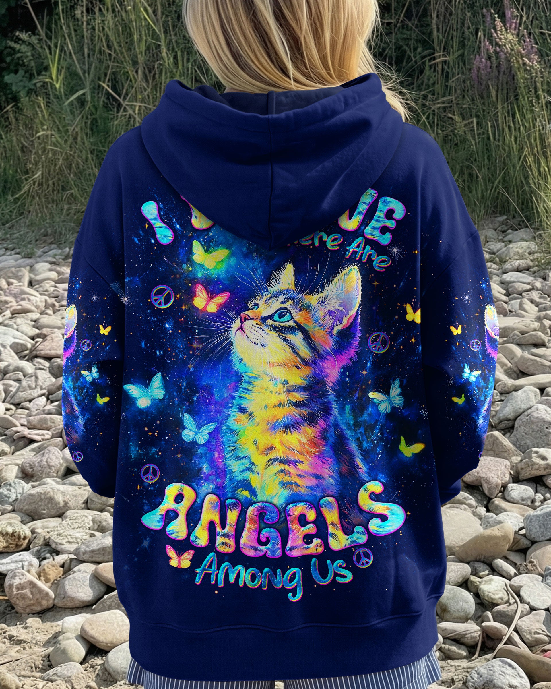 I BELIEVE THERE ARE ANGELS AMONG US CAT ALL OVER PRINT - TLNT2312252