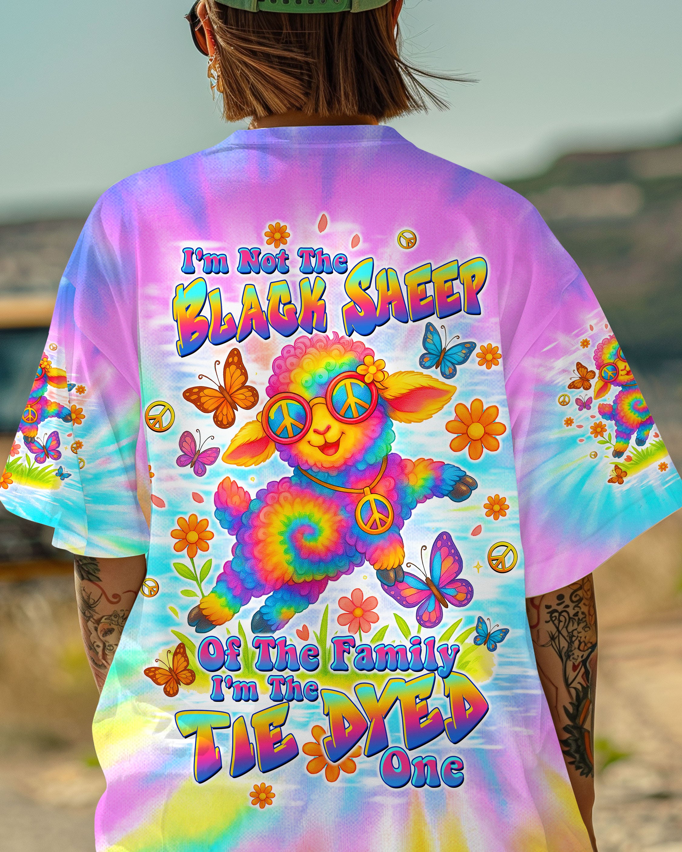 I'M NOT THE BLACK SHEEP TIE DYE  ALL OVER PRINT - TLTW1908252