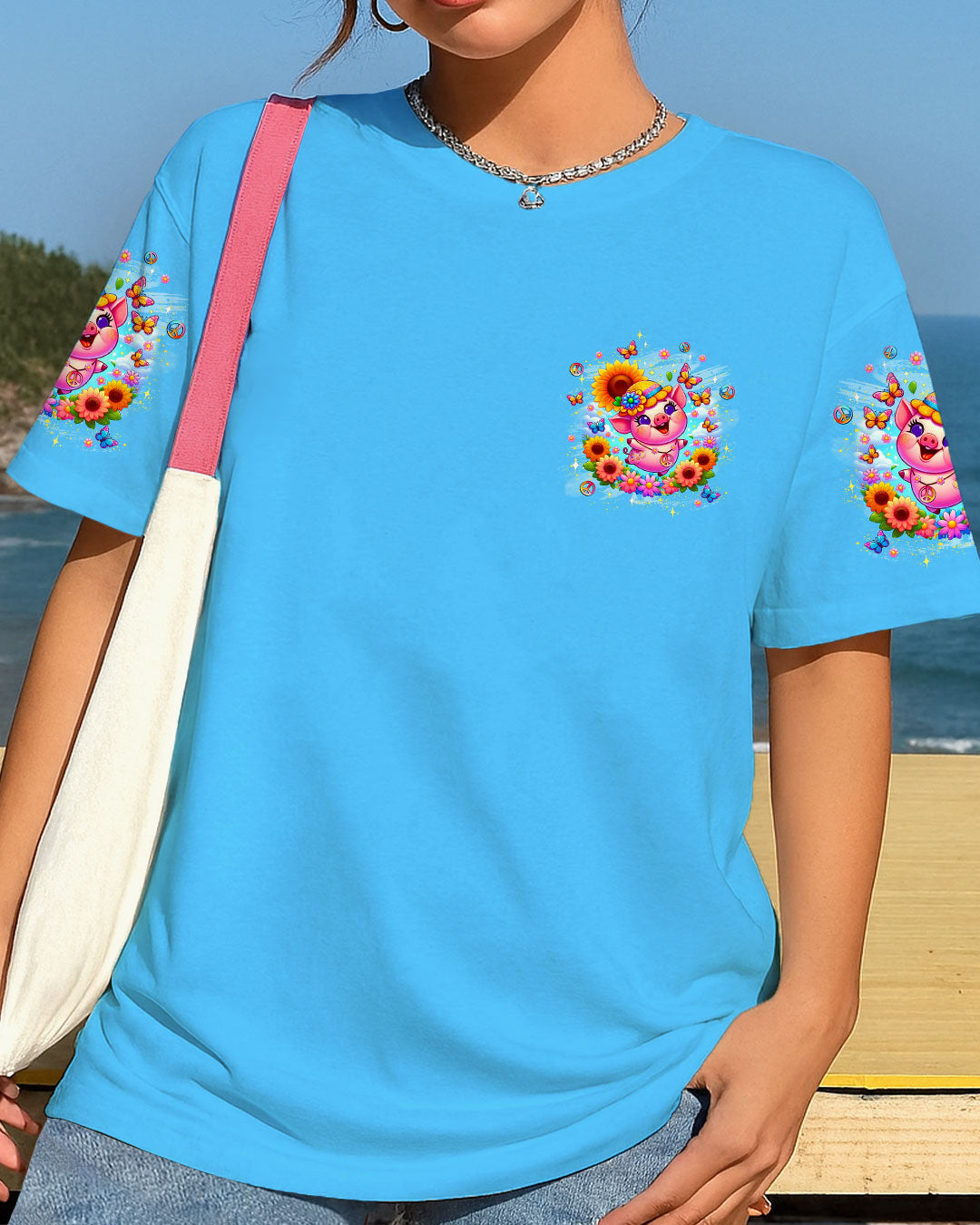 IT'S A BEAUTIFUL DAY TO BE HAPPY PIG ALL OVER PRINT - YHLT1908252