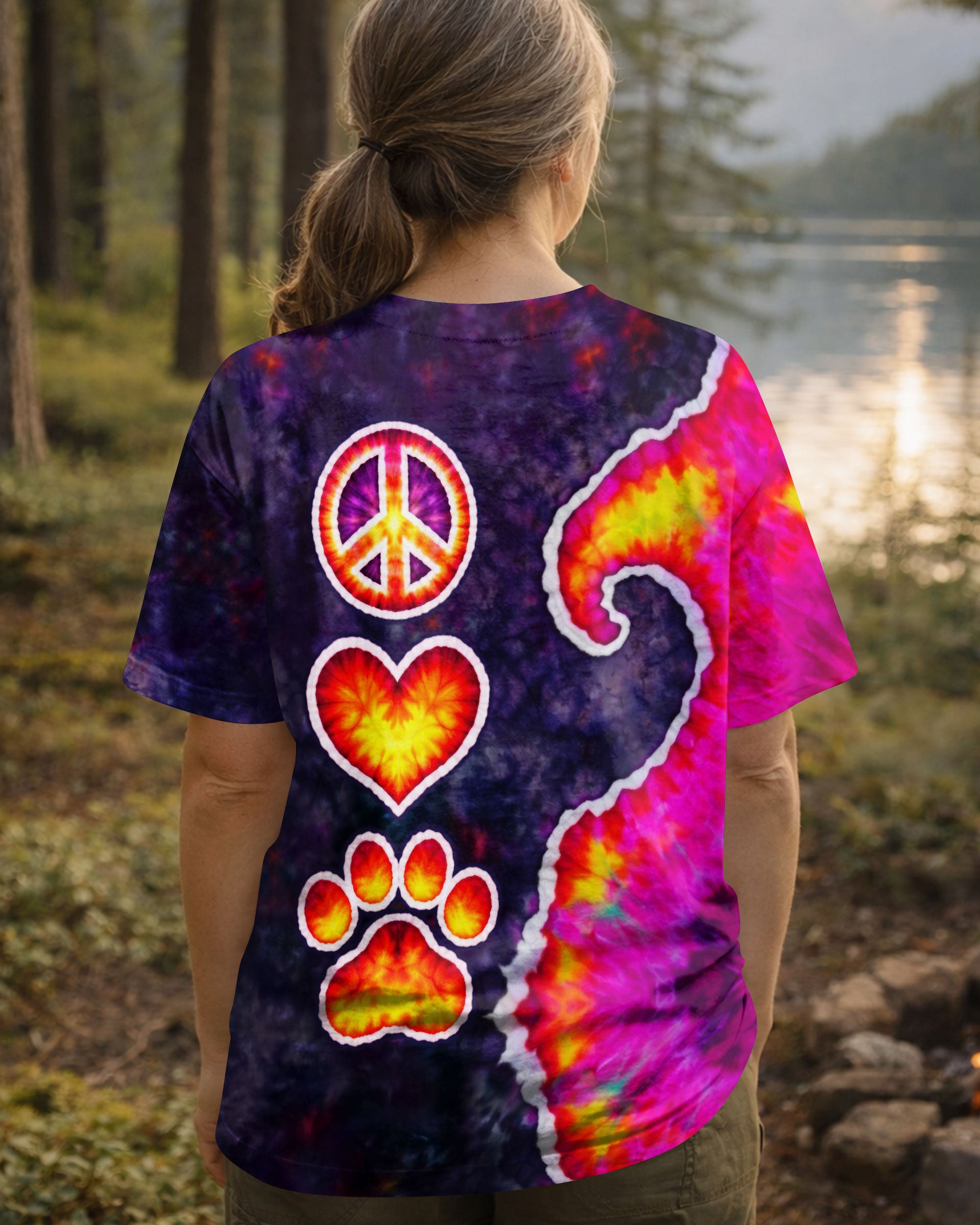 PEACE LOVE PAW SWIRL ALL OVER PRINT - TLTW3103261