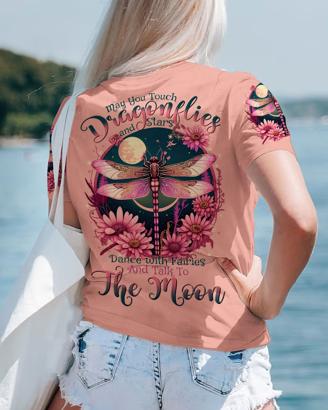 MAY YOU TOUCH DRAGONFLIES AND STARS PINK ALL OVER PRINT - TLTR0805231
