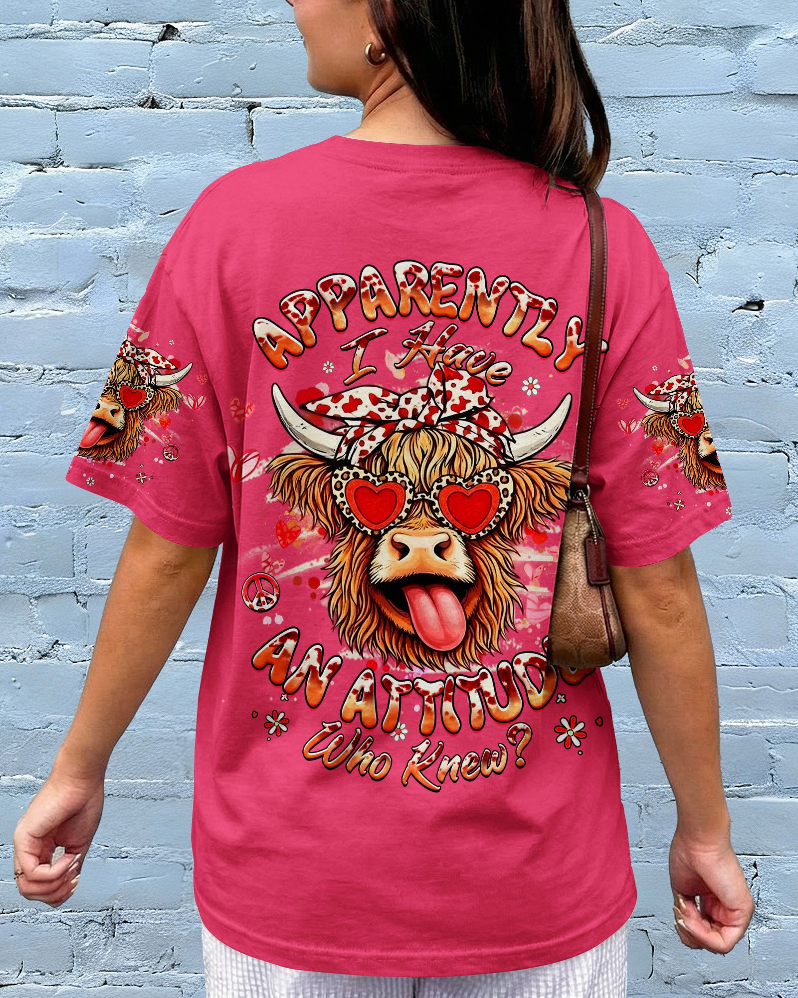 APPARENTLY I HAVE AN ATTITUDE WHO KNEW COW ALL OVER PRINT - YHHG1002261