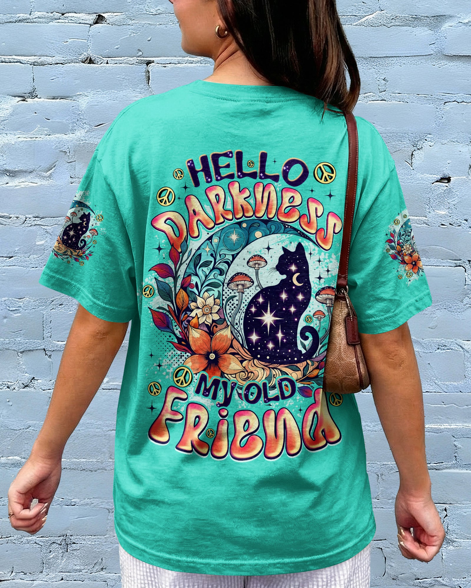 HELLO DARKNESS MY OLD FRIEND CAT ALL OVER PRINT - TYQY0602261
