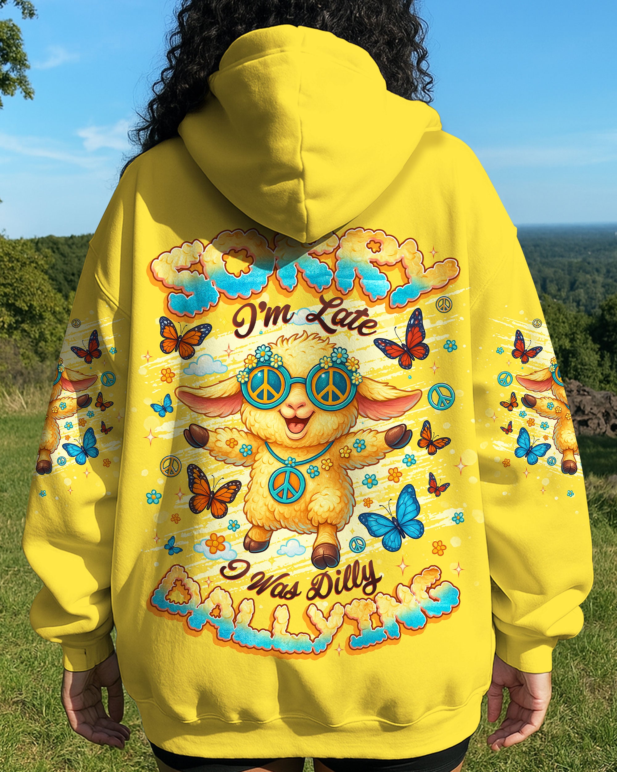 SORRY I'M LATE I WAS DILLY DALLYING SHEEP ALL OVER PRINT - TLNT0808254