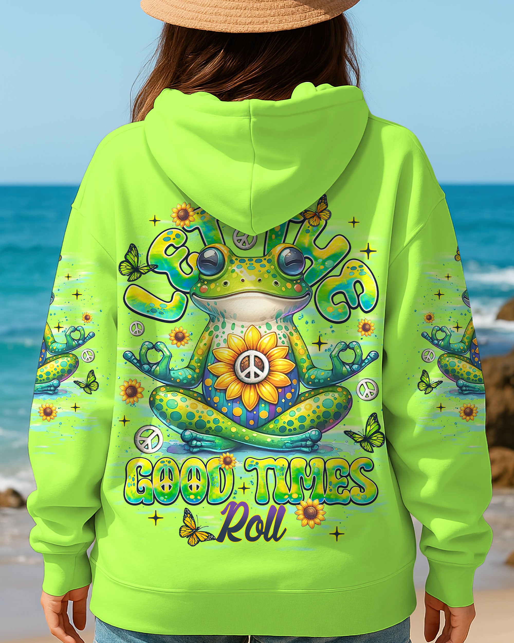LET THE GOOD TIMES ROLL FROG ALL OVER PRINT  - TLNT2108254