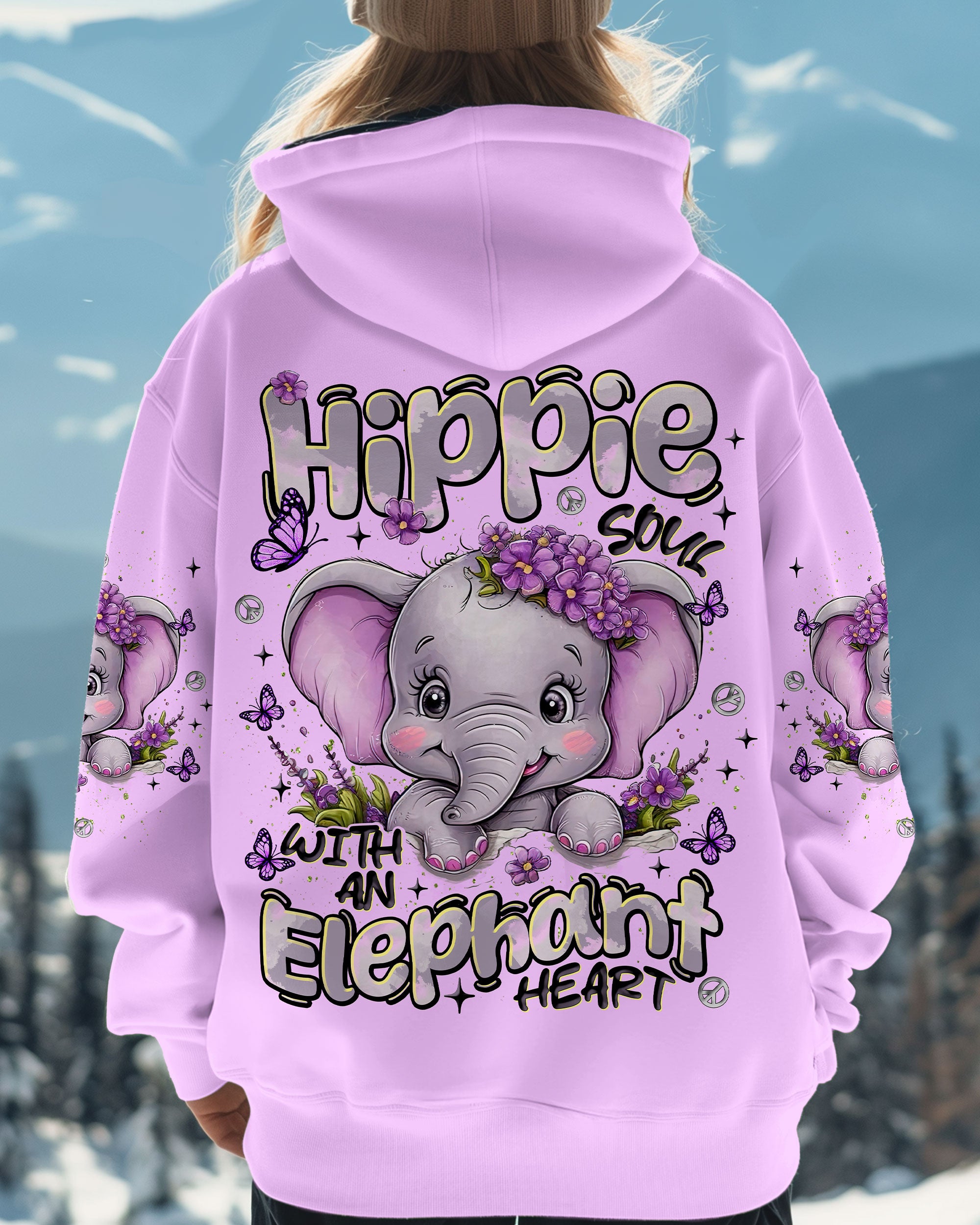 HIPPIE SOUL WITH AN ELEPHANT HEART ALL OVER PRINT - TLNT2107251