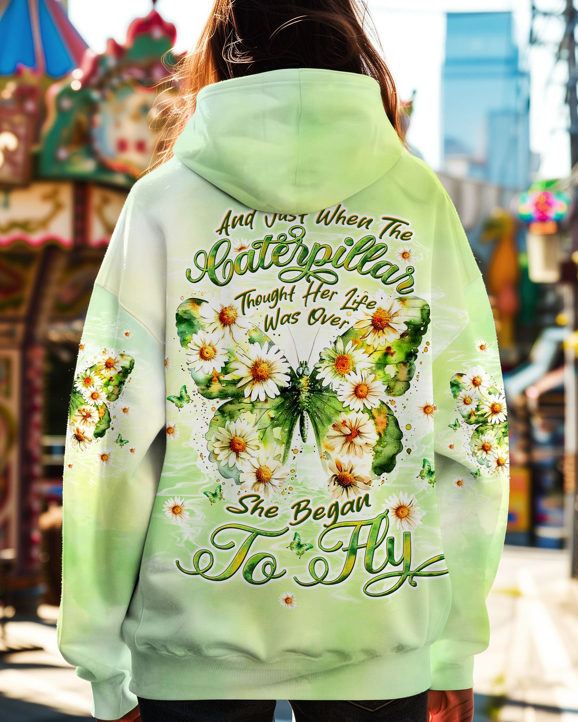 SHE BEGAN TO FLY BUTTERFLY ALL OVER PRINT  - TLTW1010243