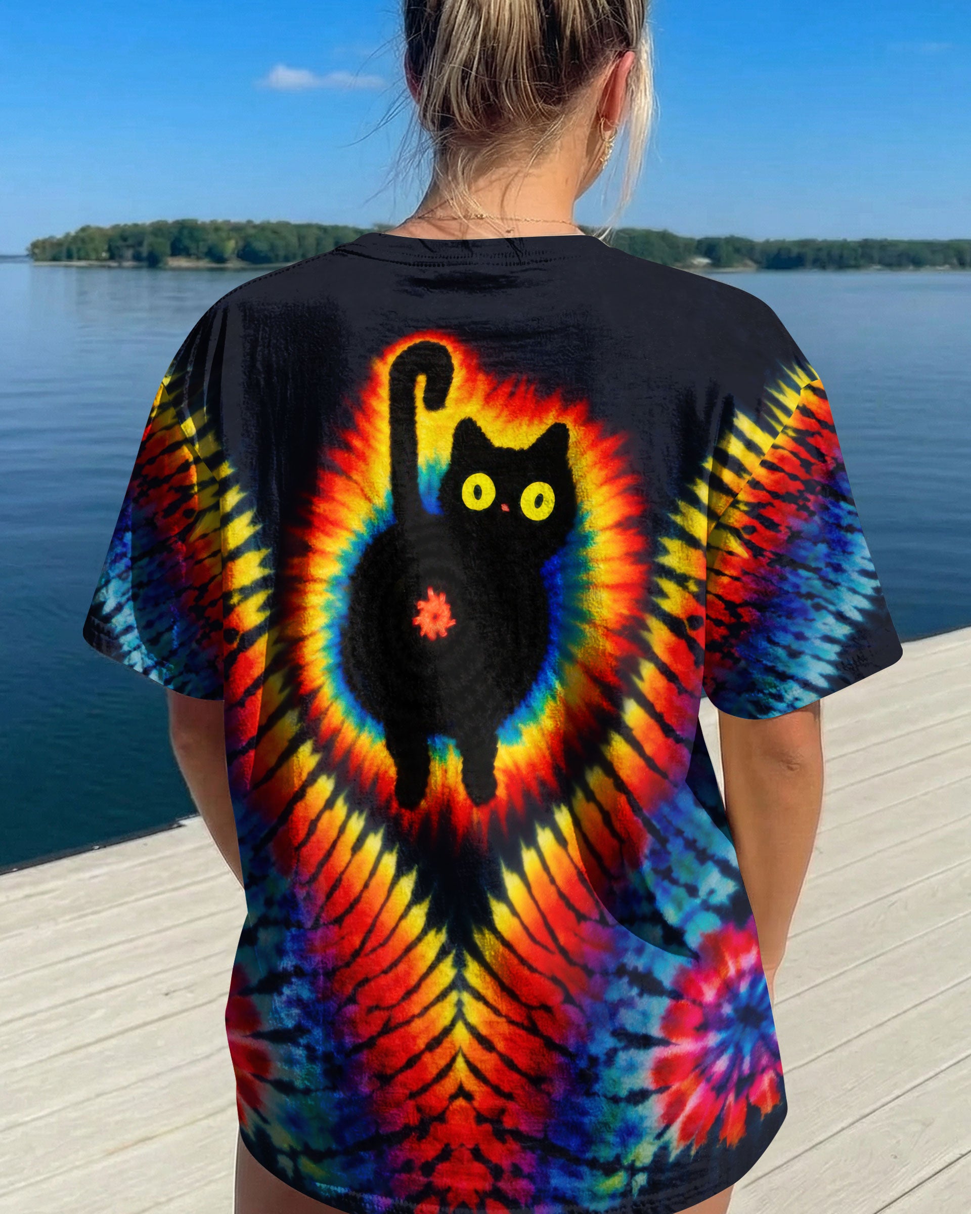 BLACK CAT SWIRL ALL OVER PRINT - TLTW3001262