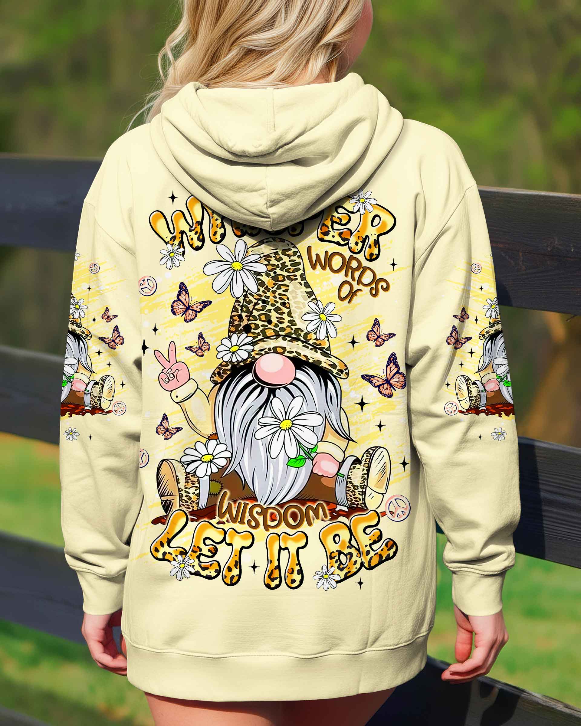 WHISPER WORDS OF WISDOM LET IT BE LEOPARD GNOME ALL OVER PRINT - TLNT2611251