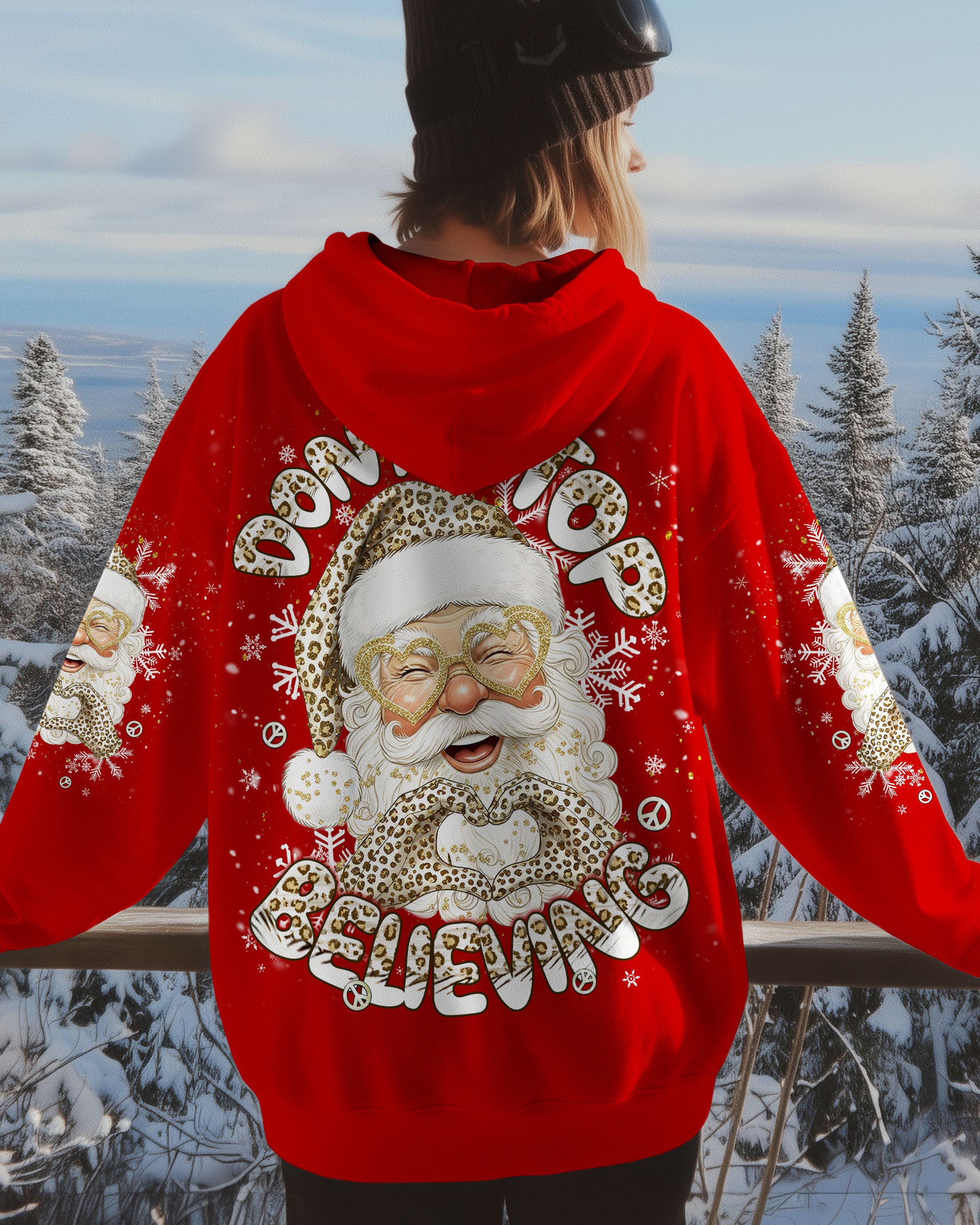 DON'T STOP BELIEVING CHRISTMAS ALL OVER PRINT - TLNT1111251