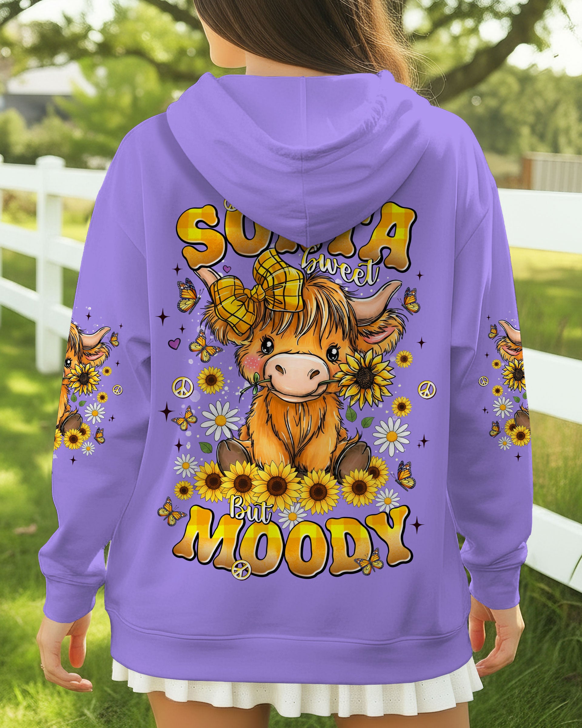 SORTA SWEET BUT MOODY COW ALL OVER PRINT - TLNT3010252