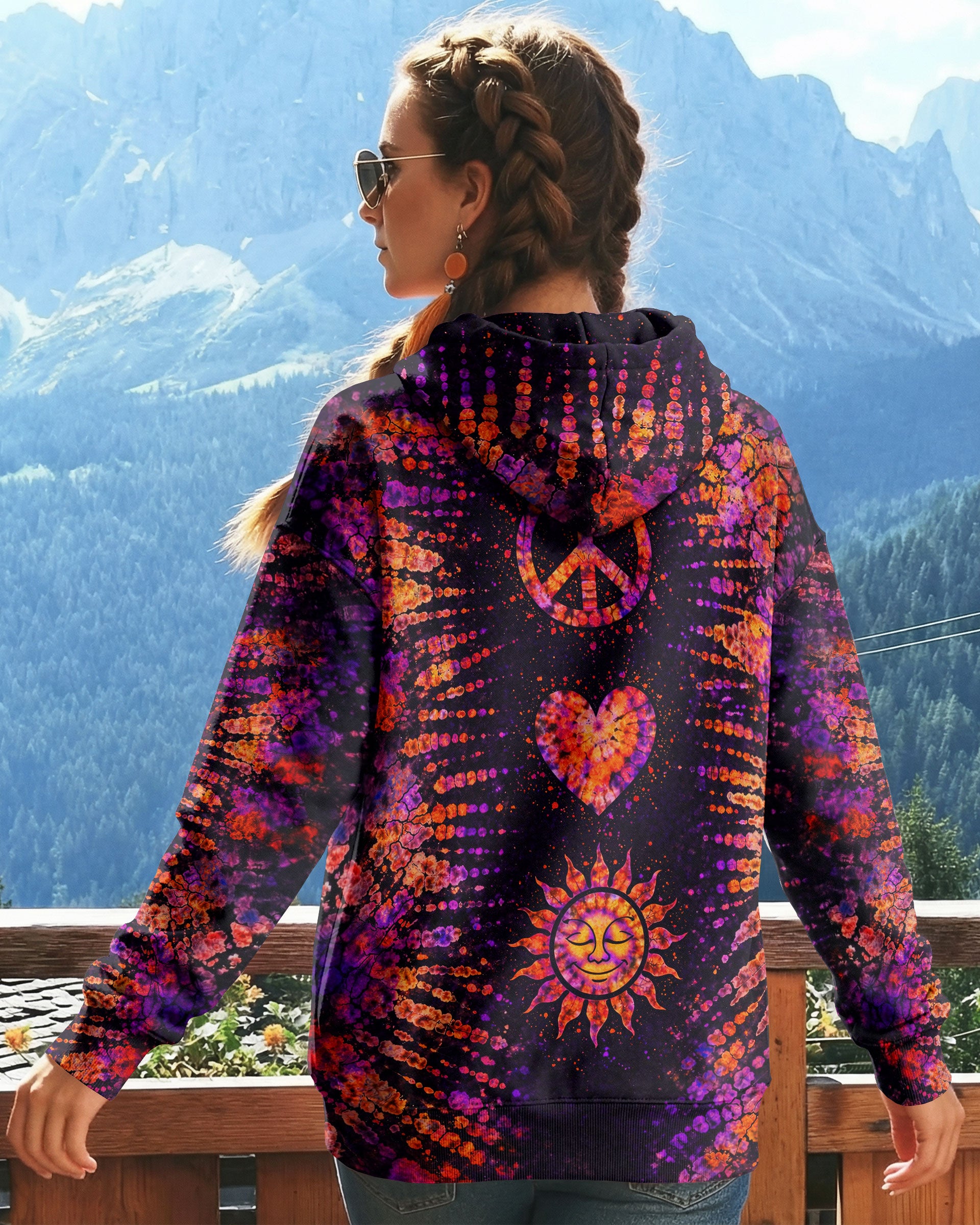 PEACE LOVE SUN SWIRL ALL OVER PRINT - TLNT2803262