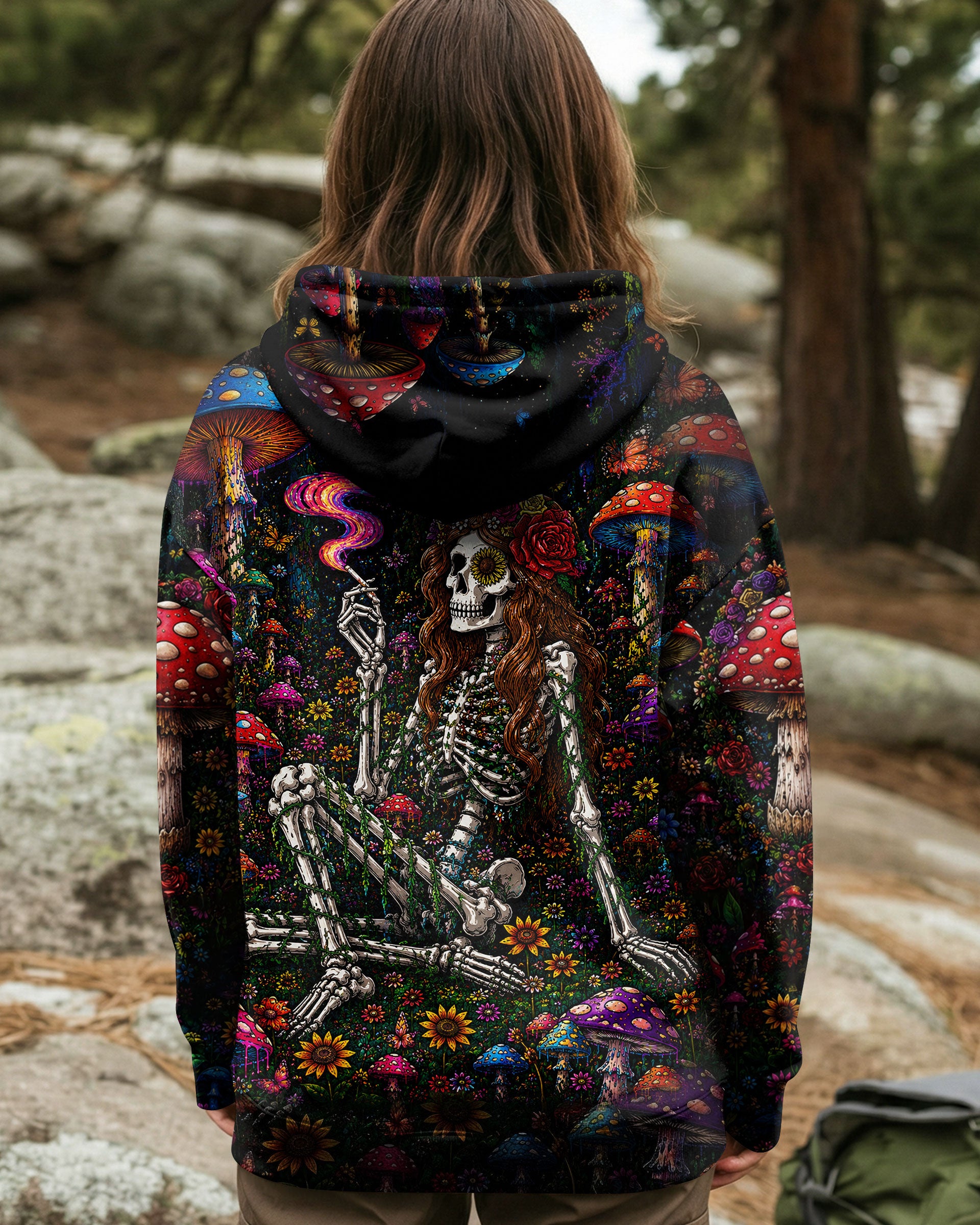 HIPPIE SKELETON SKULL MUSHROOM ALL OVER PRINT - TLTW1105262