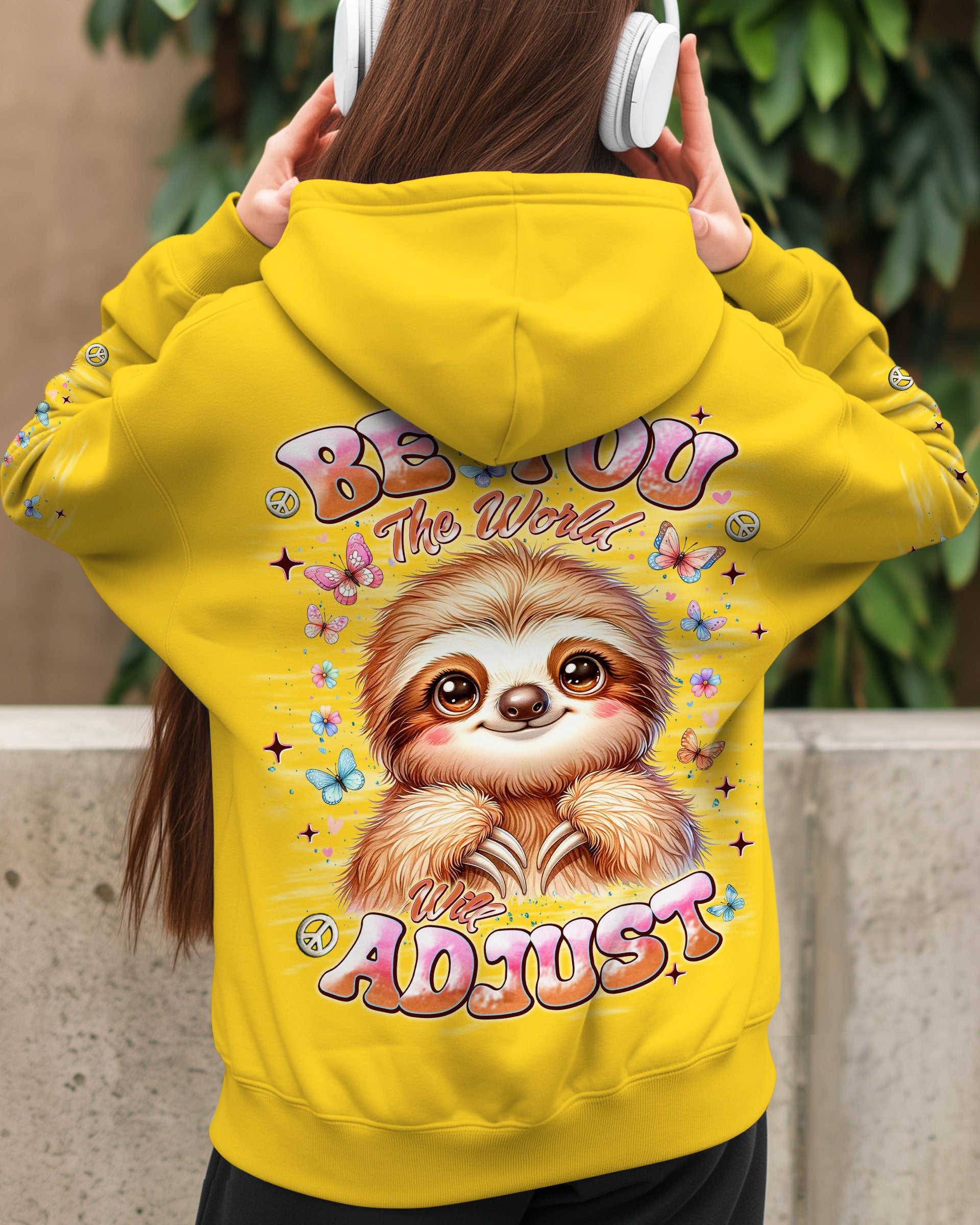 BE YOU THE WORLD WILL ADJUST SLOTH ALL OVER PRINT - TLNT0409254