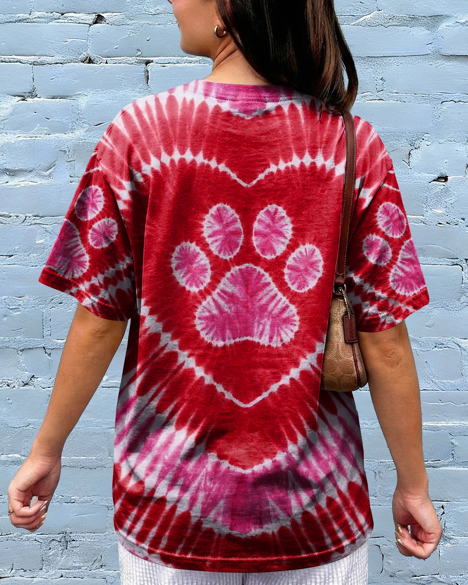 RED PINK PAW HEART ALL OVER PRINT - TYPQ0703261